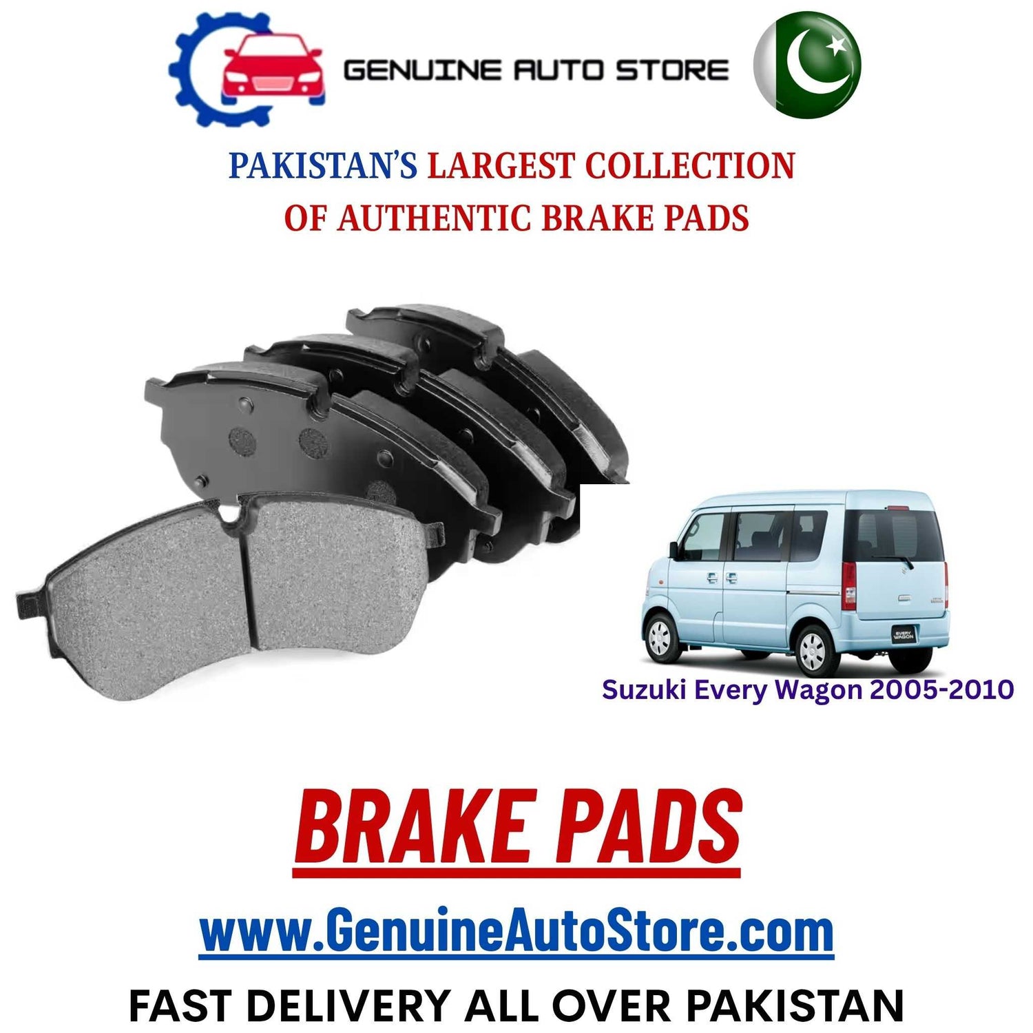 Genuine Suzuki Every Wagon 2005–2010 Brake Pads in Pakistan – Genuine Auto Store