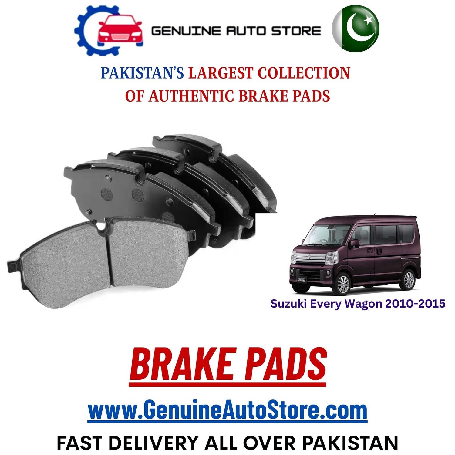 Genuine Suzuki Every Wagon 2010–2015 Brake Pads in Pakistan – Genuine Auto Store