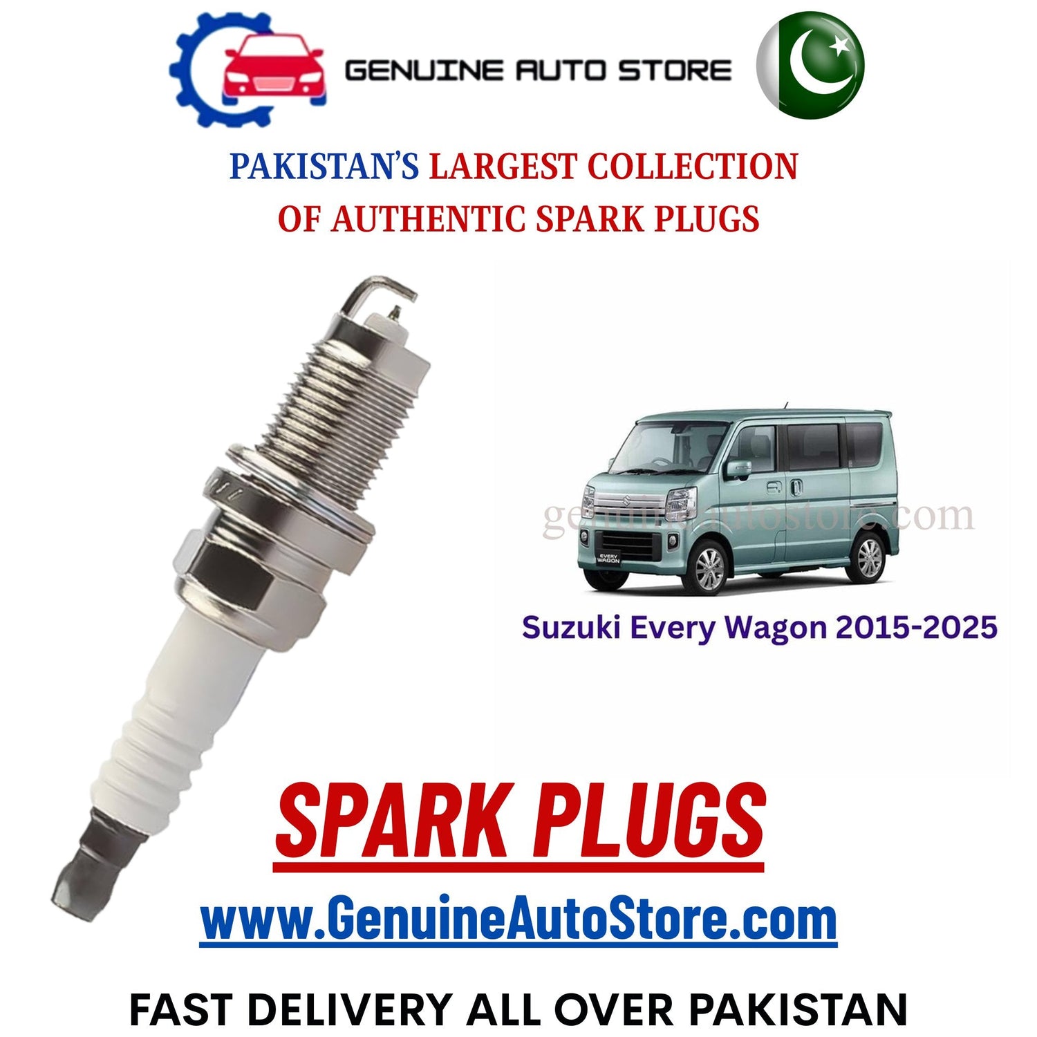 Original Iridium Suzuki Every Wagon 2015-2025 spark plugs in Pakistan