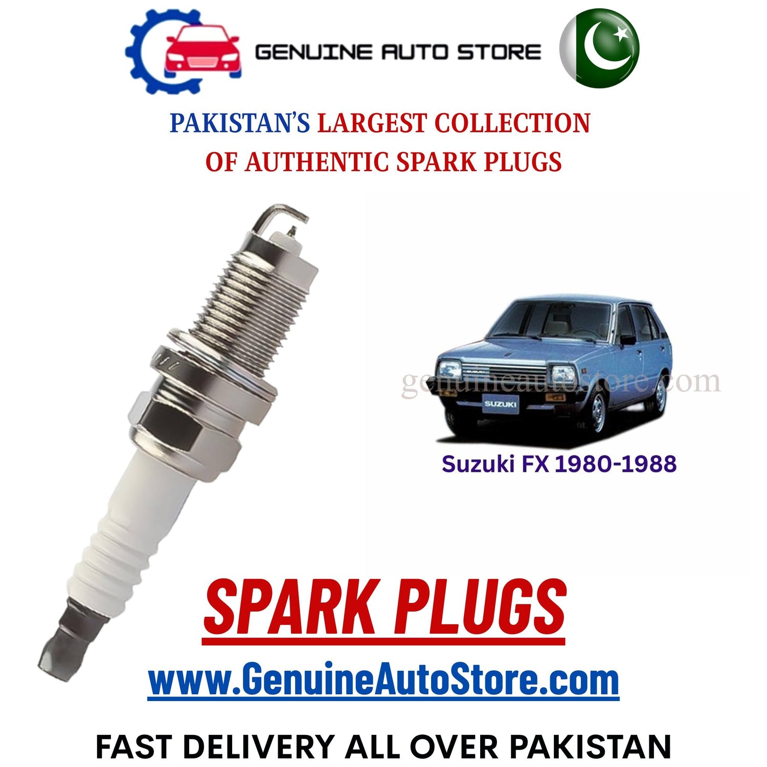 Original Iridium Suzuki FX 1980-1988 spark plugs in Pakistan
