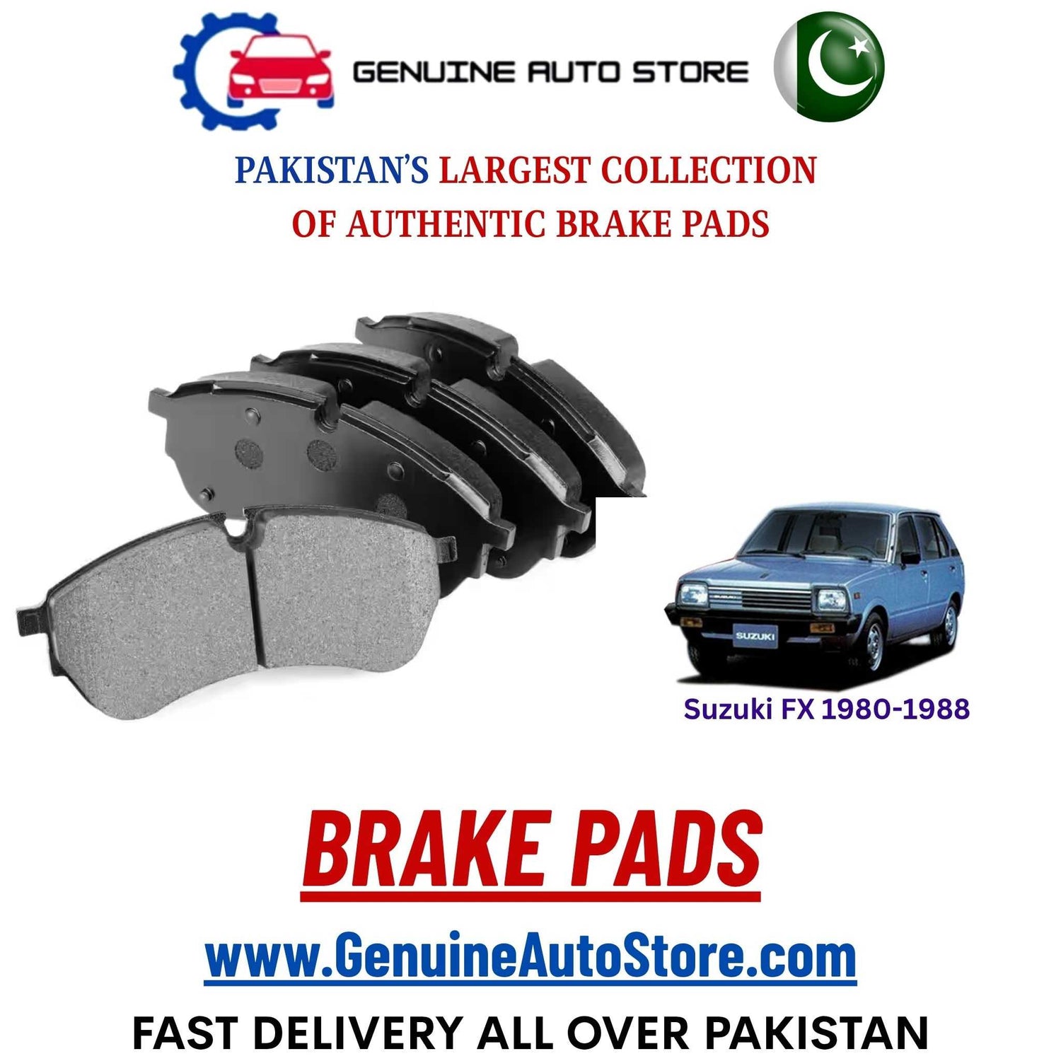 Genuine Suzuki FX 1980–1988 Brake Pads in Pakistan – Genuine Auto Store