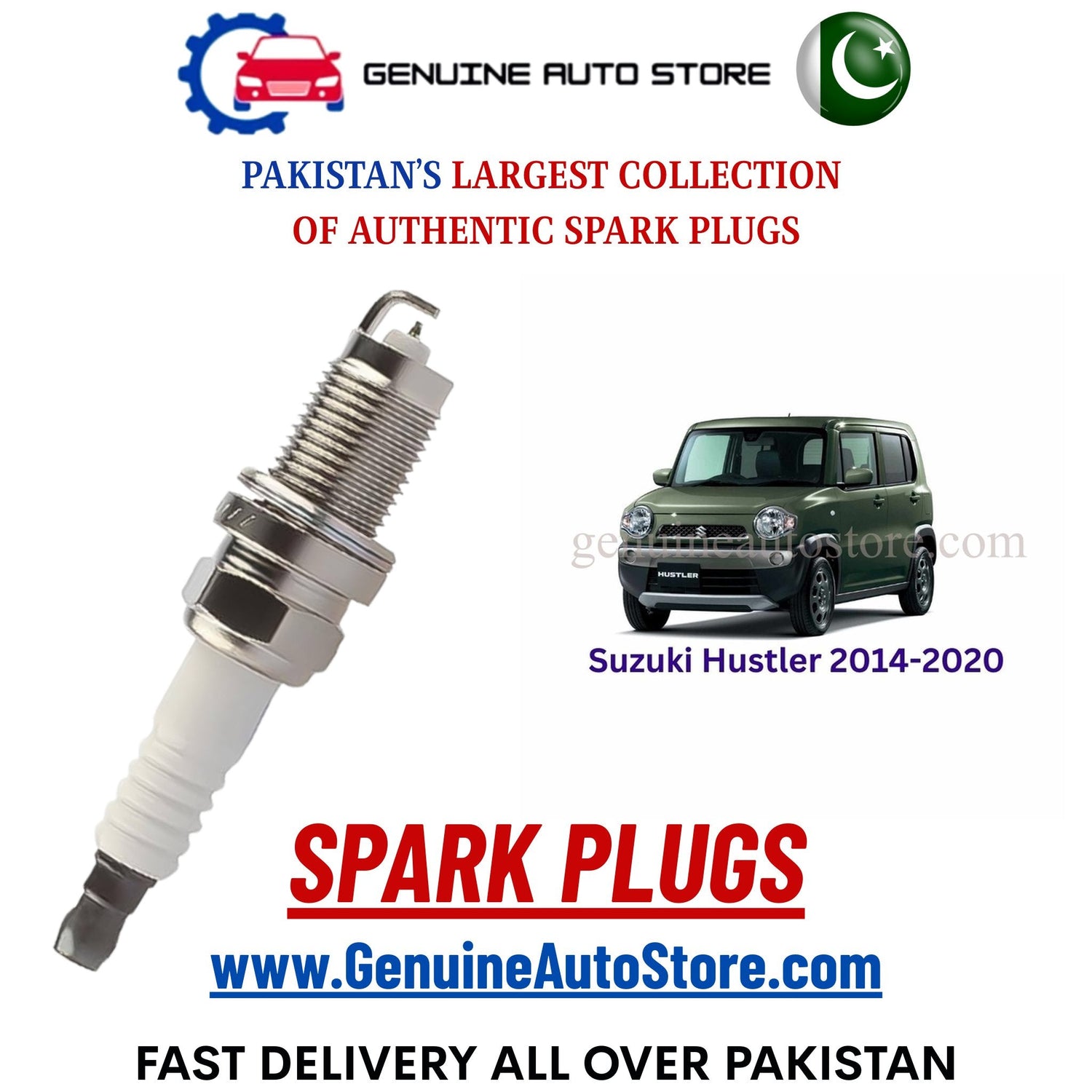 Original Iridium Suzuki Hustler 2014-2020 spark plugs in Pakistan