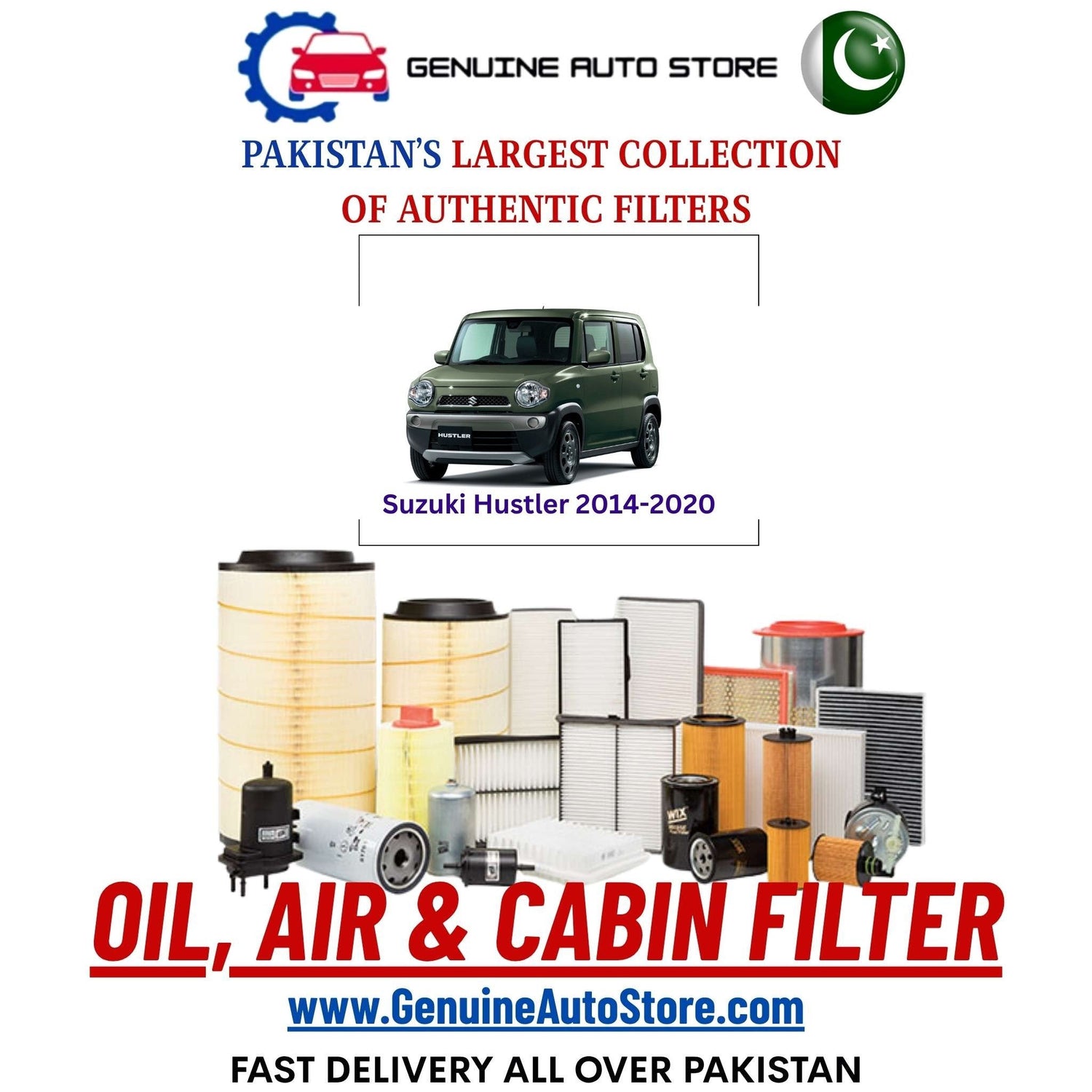 Genuine Suzuki Hustler 2014–2020 Filters in Pakistan – Genuine Auto Store