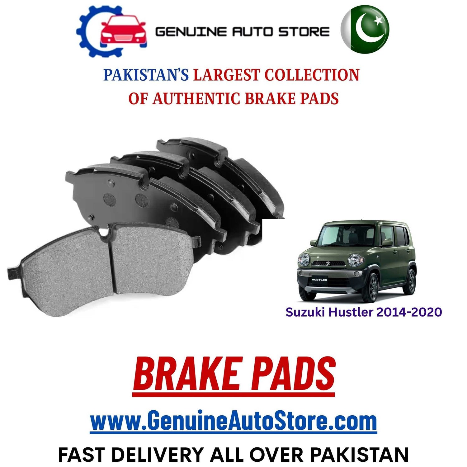 Genuine Suzuki Hustler 2014–2020 Brake Pads in Pakistan – Genuine Auto Store