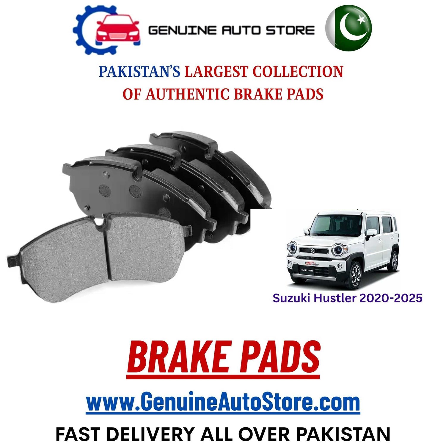 Genuine Suzuki Hustler 2020–2025 Brake Pads in Pakistan – Genuine Auto Store
