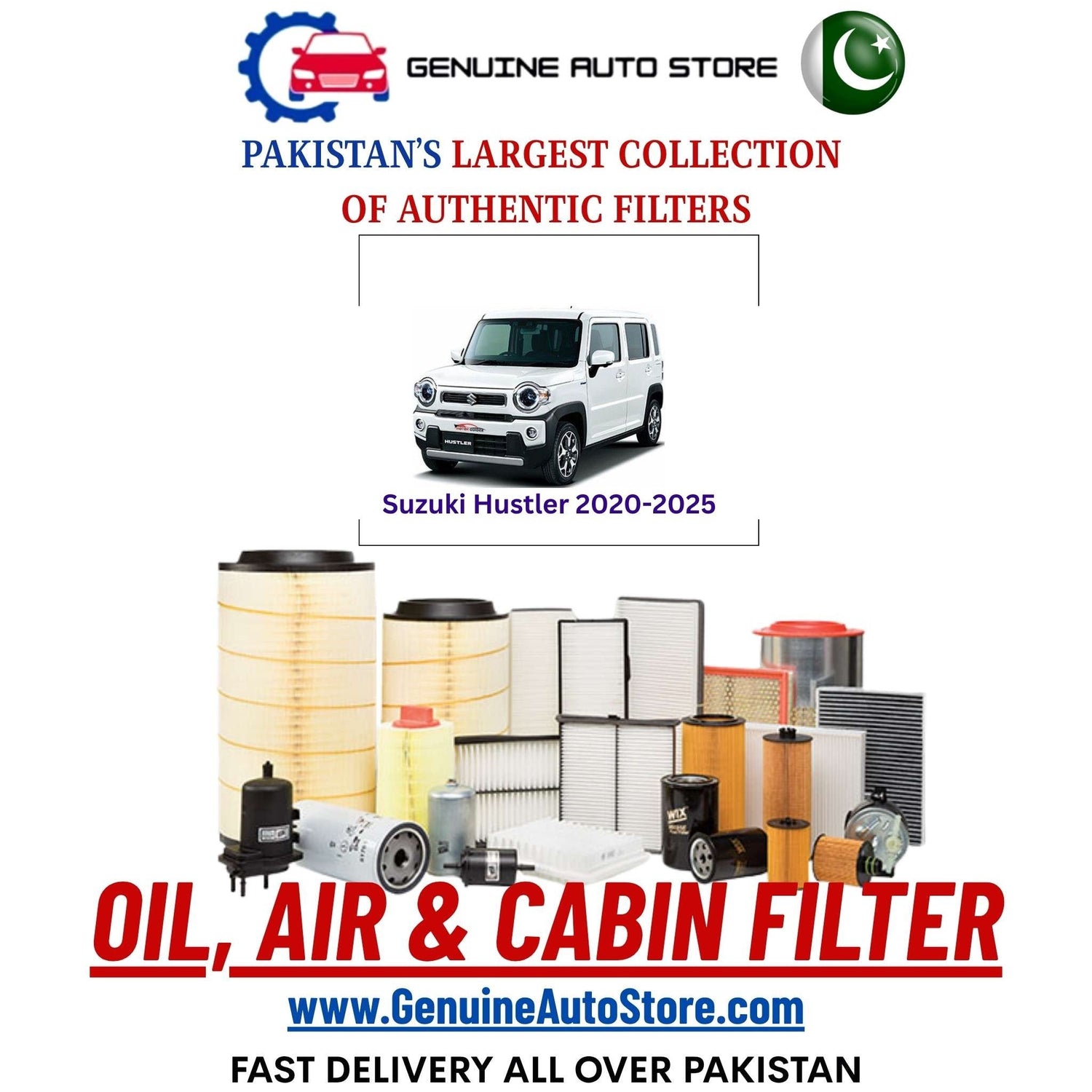 Genuine Suzuki Hustler 2020–2025 Filters in Pakistan – Genuine Auto Store