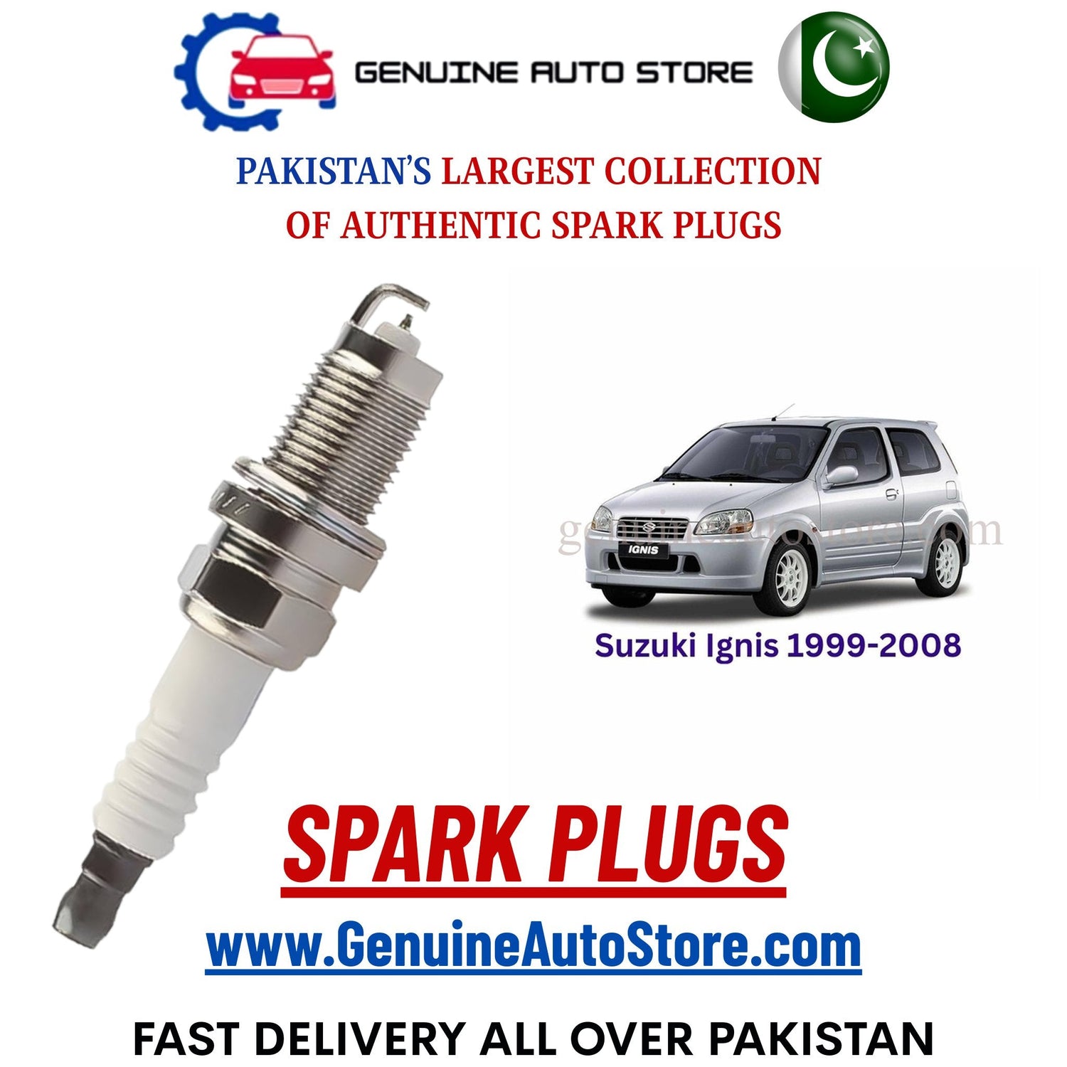 Original Iridium Suzuki Ignis 1999-2008 spark plugs in Pakistan