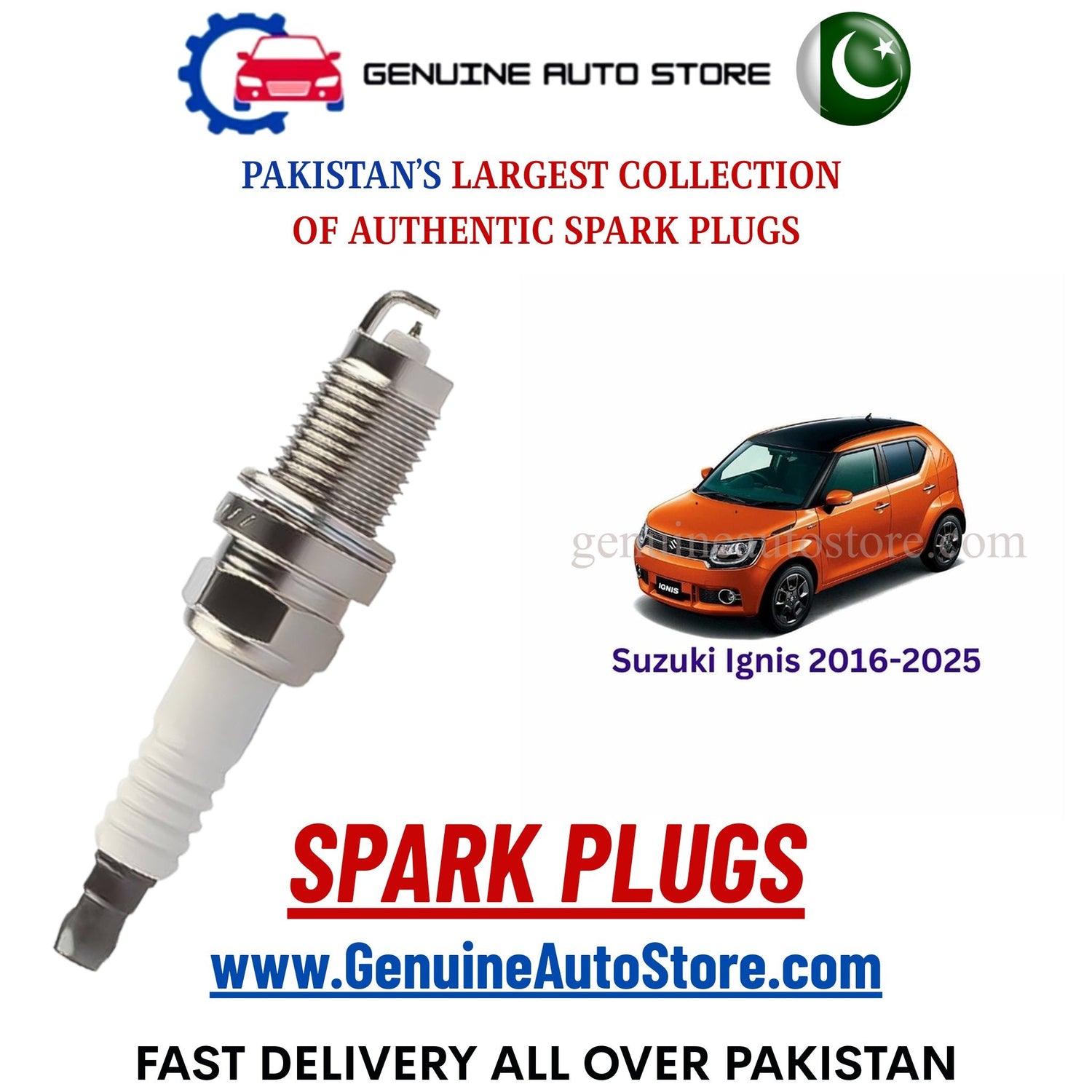 Original Iridium Suzuki Ignis 2016-2025 spark plugs in Pakistan