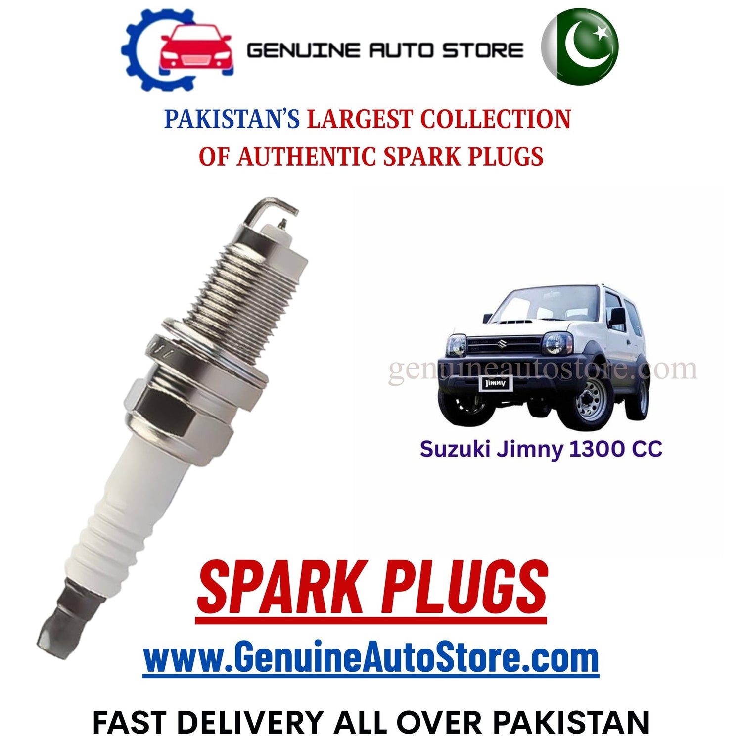Original Iridium Suzuki Jimny 1300 CC spark plugs in Pakistan