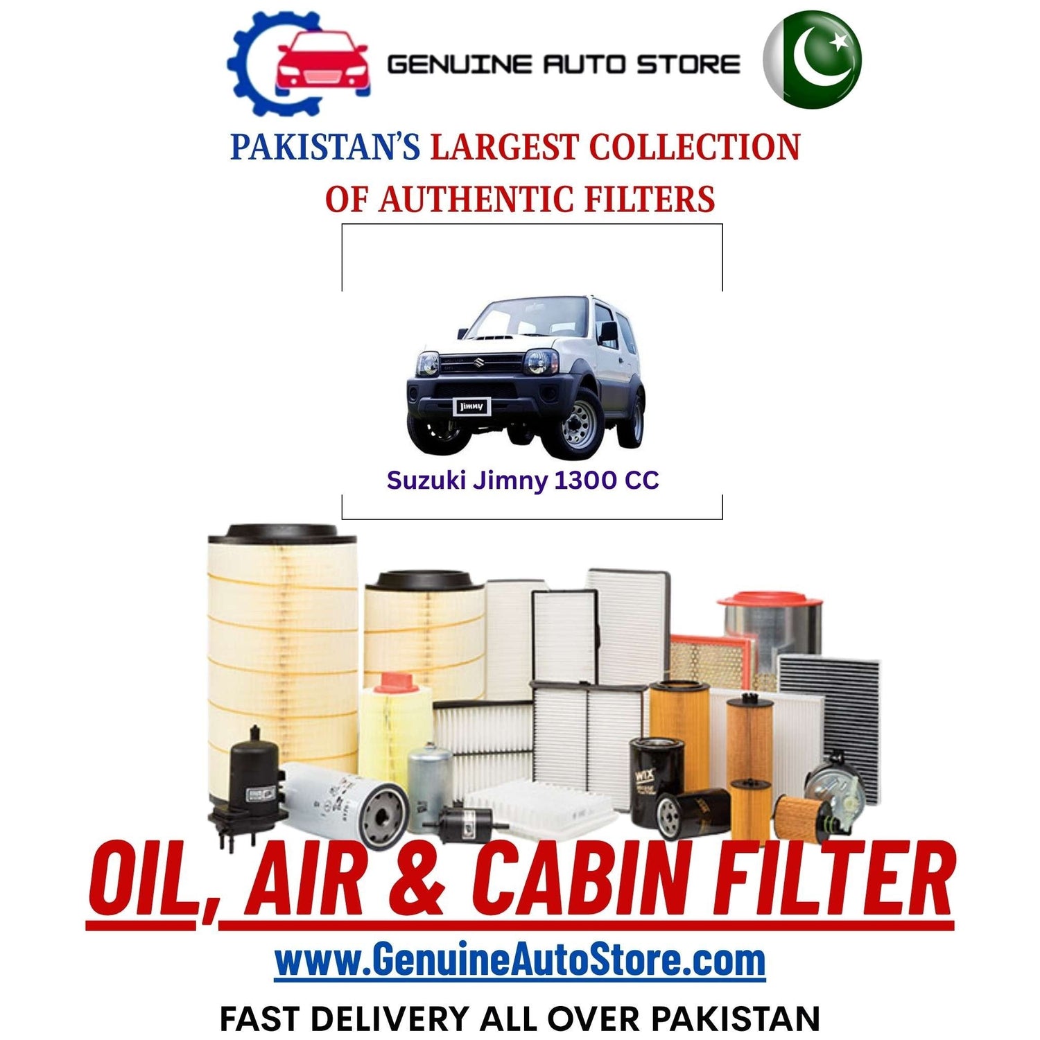 Genuine Suzuki Jimny 1300 CC Filters in Pakistan – Genuine Auto Store