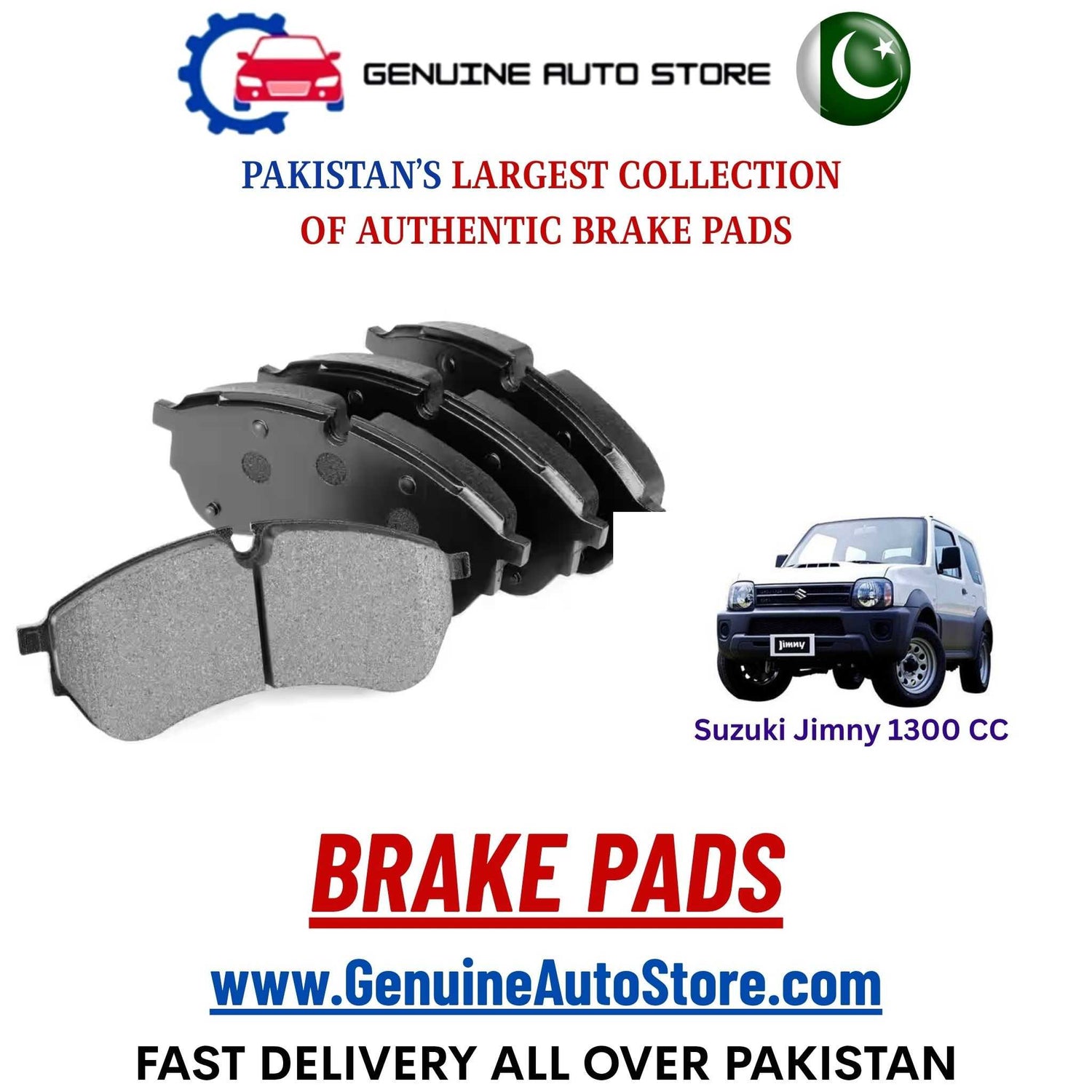 Genuine Suzuki Jimny 1300 CC Brake Pads in Pakistan – Genuine Auto Store