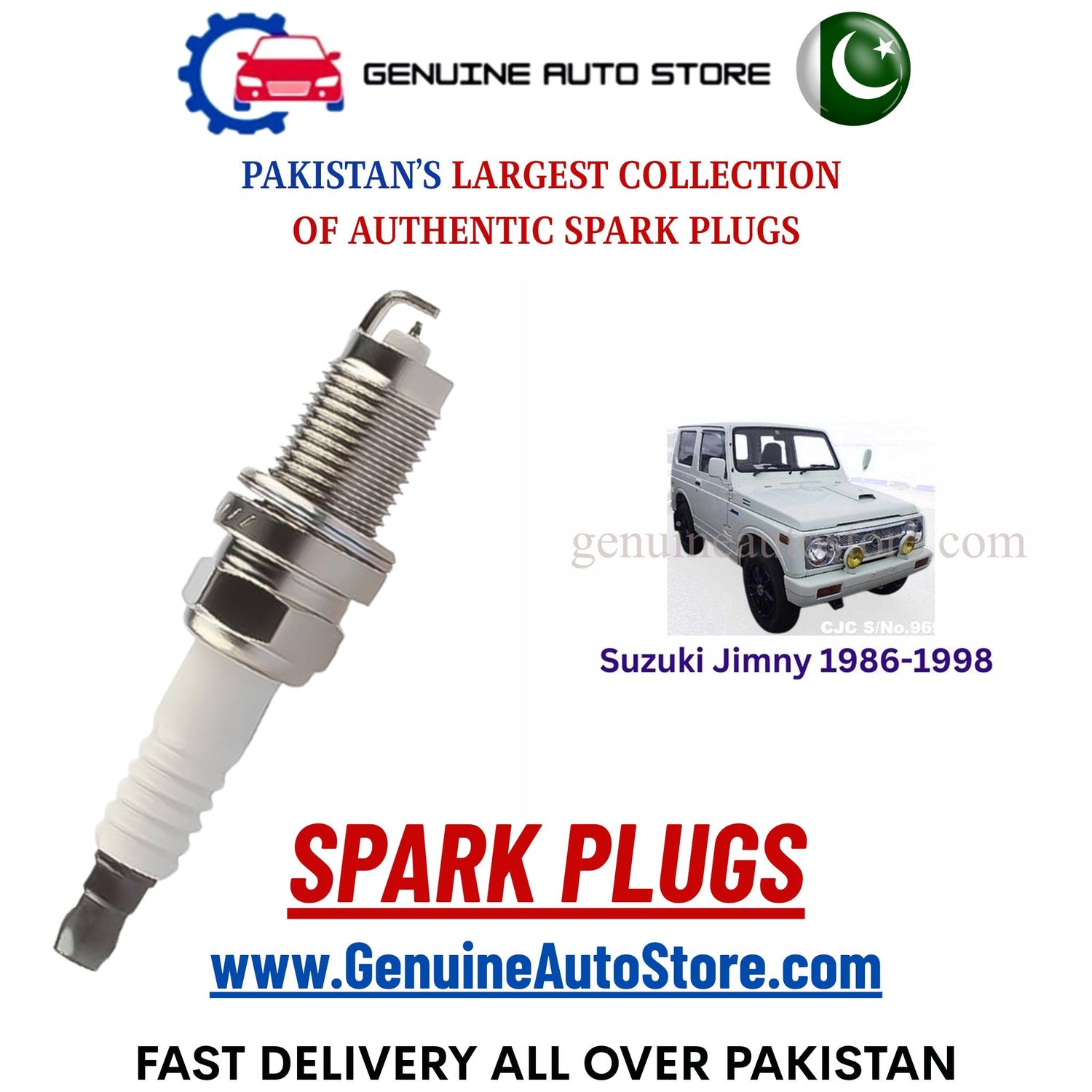 Original Iridium Suzuki Jimny 1986-1998 spark plugs in Pakistan