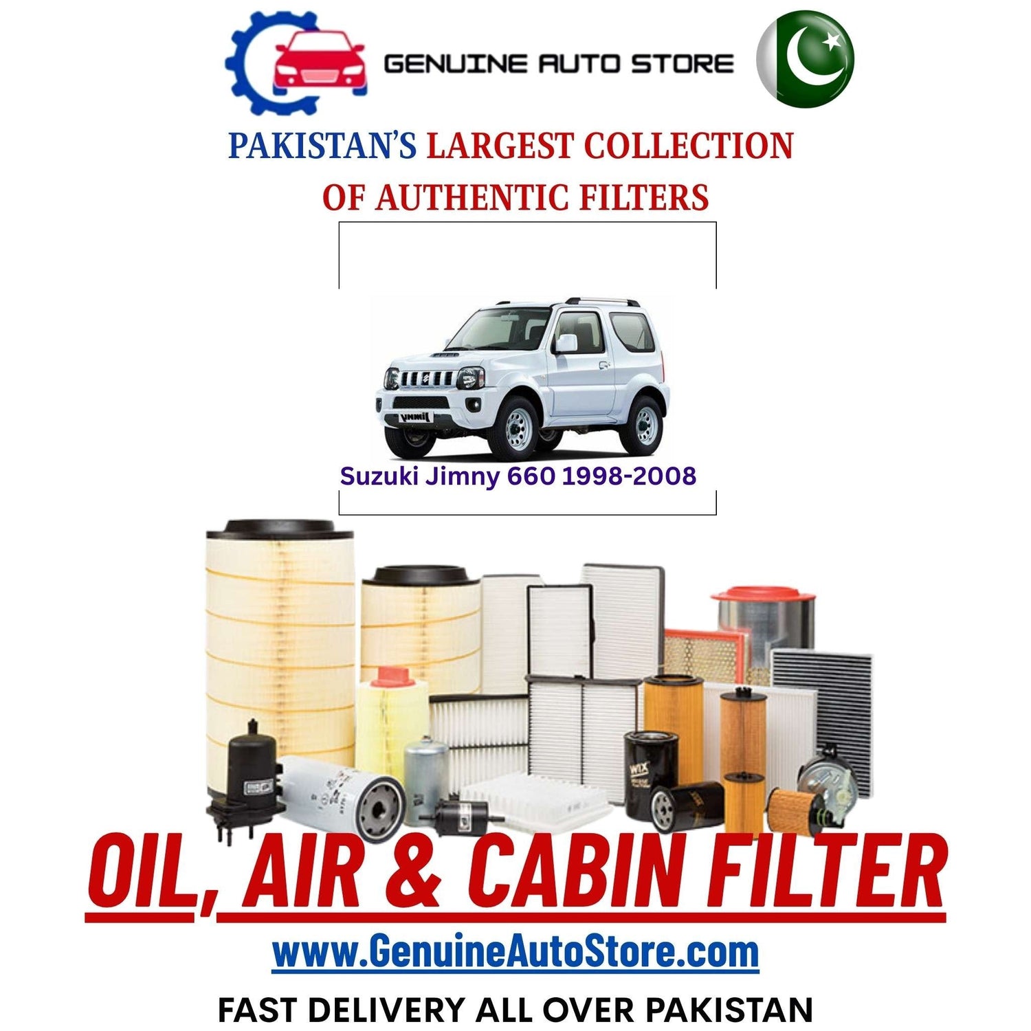 Genuine Suzuki Jimny 660 1998–2008 Filters in Pakistan – Genuine Auto Store