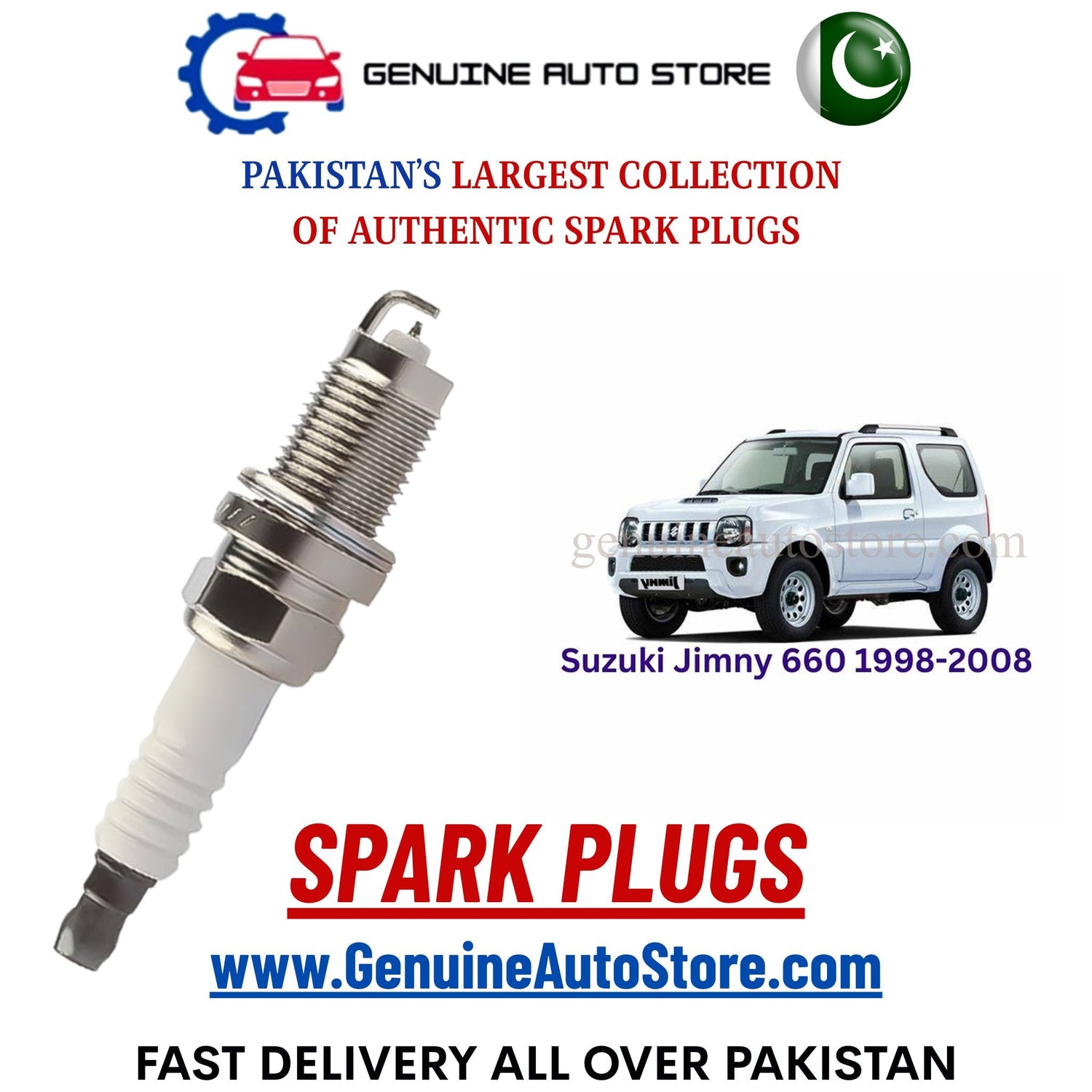 Original Iridium Suzuki Jimny 660 1998-2008 spark plugs in Pakistan