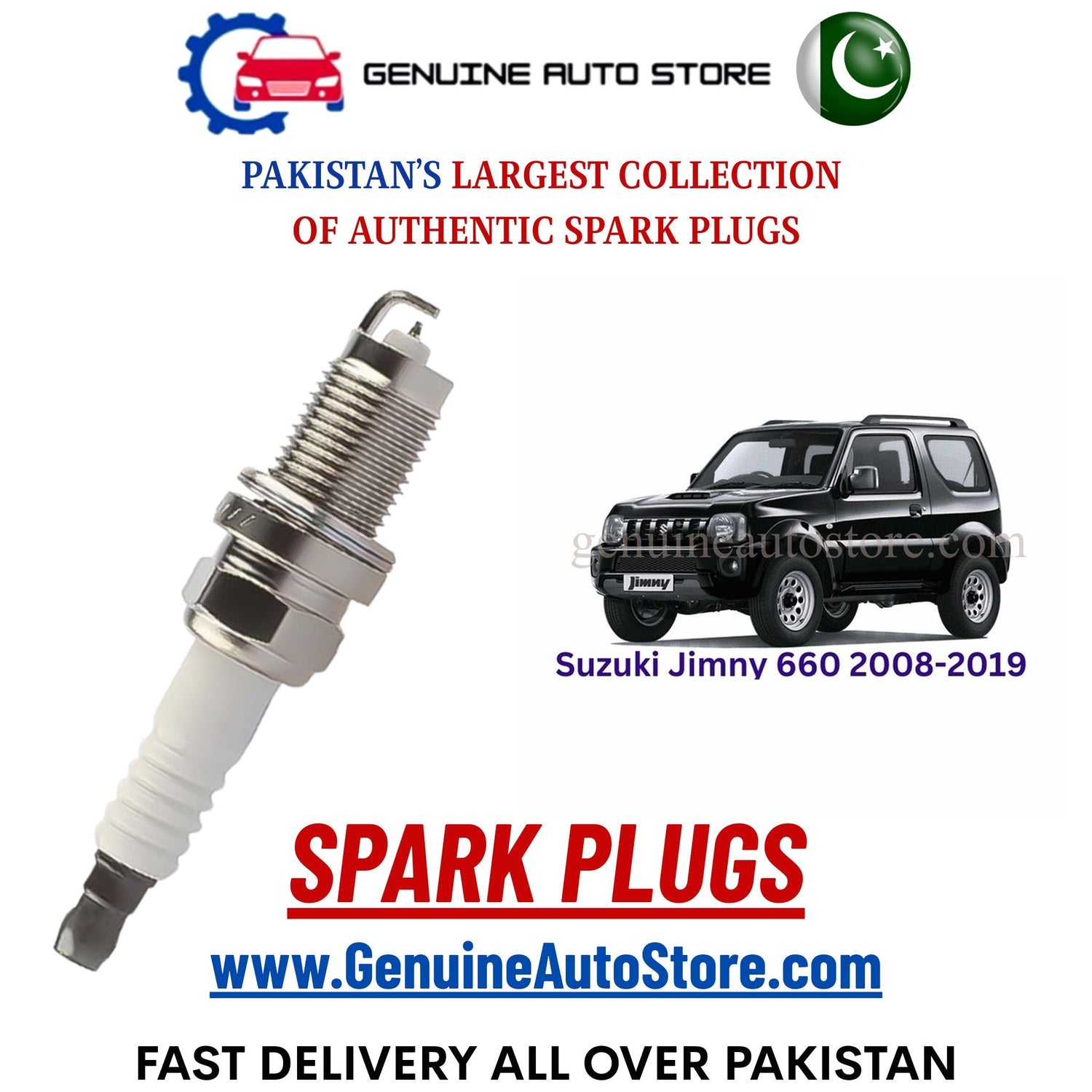 Original Iridium Suzuki Jimny 660 2008-2019 spark plugs in Pakistan
