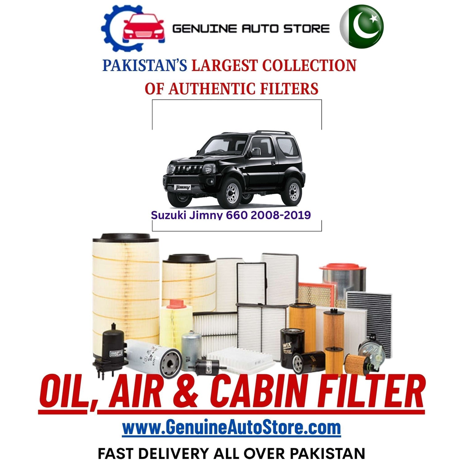 Genuine Suzuki Jimny 660 2008–2019 Filters in Pakistan – Genuine Auto Store
