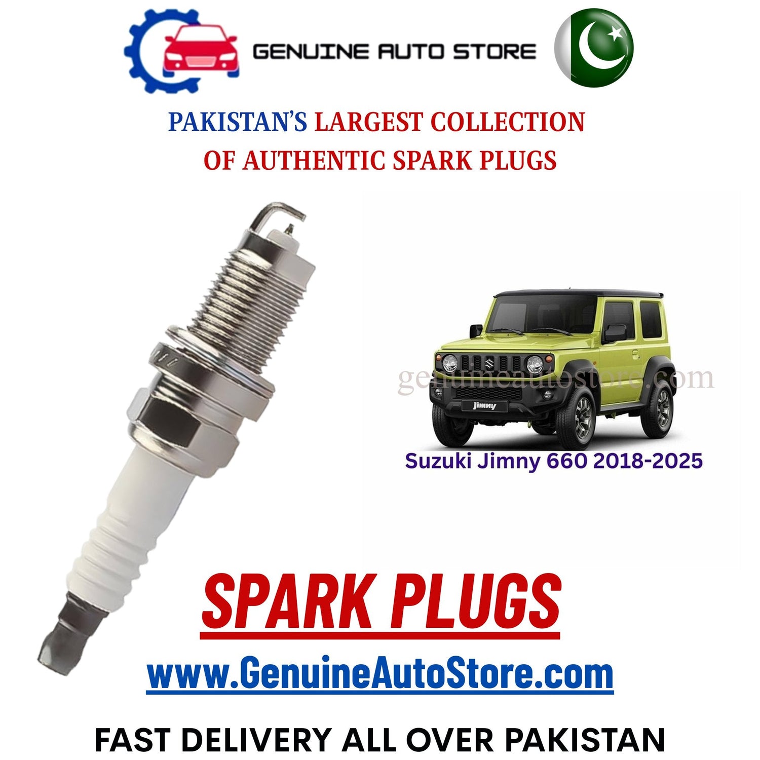 Original Iridium Suzuki Jimny 660 2018-2025 spark plugs in Pakistan