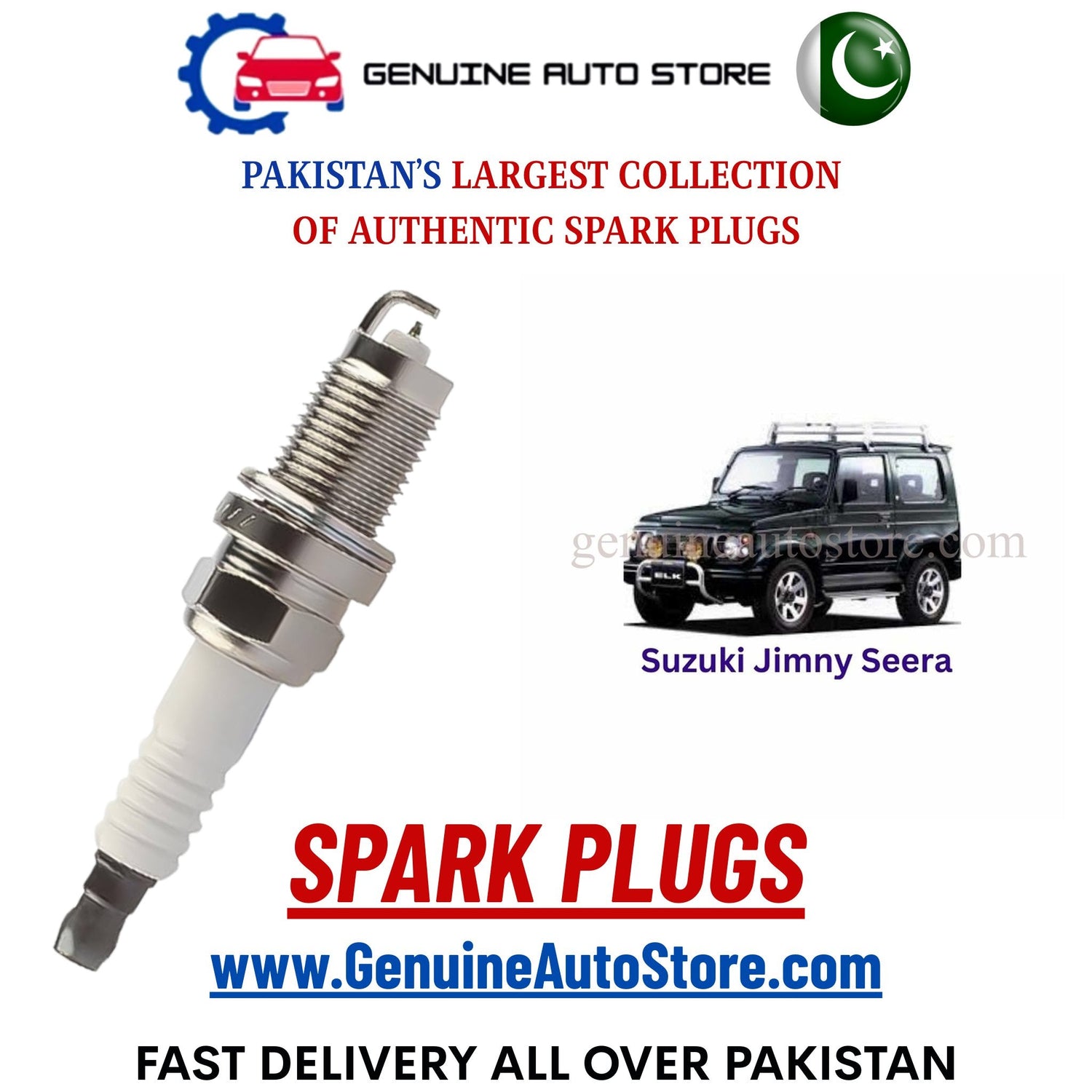 Original Iridium Suzuki Jimny Seera spark plugs in Pakistan