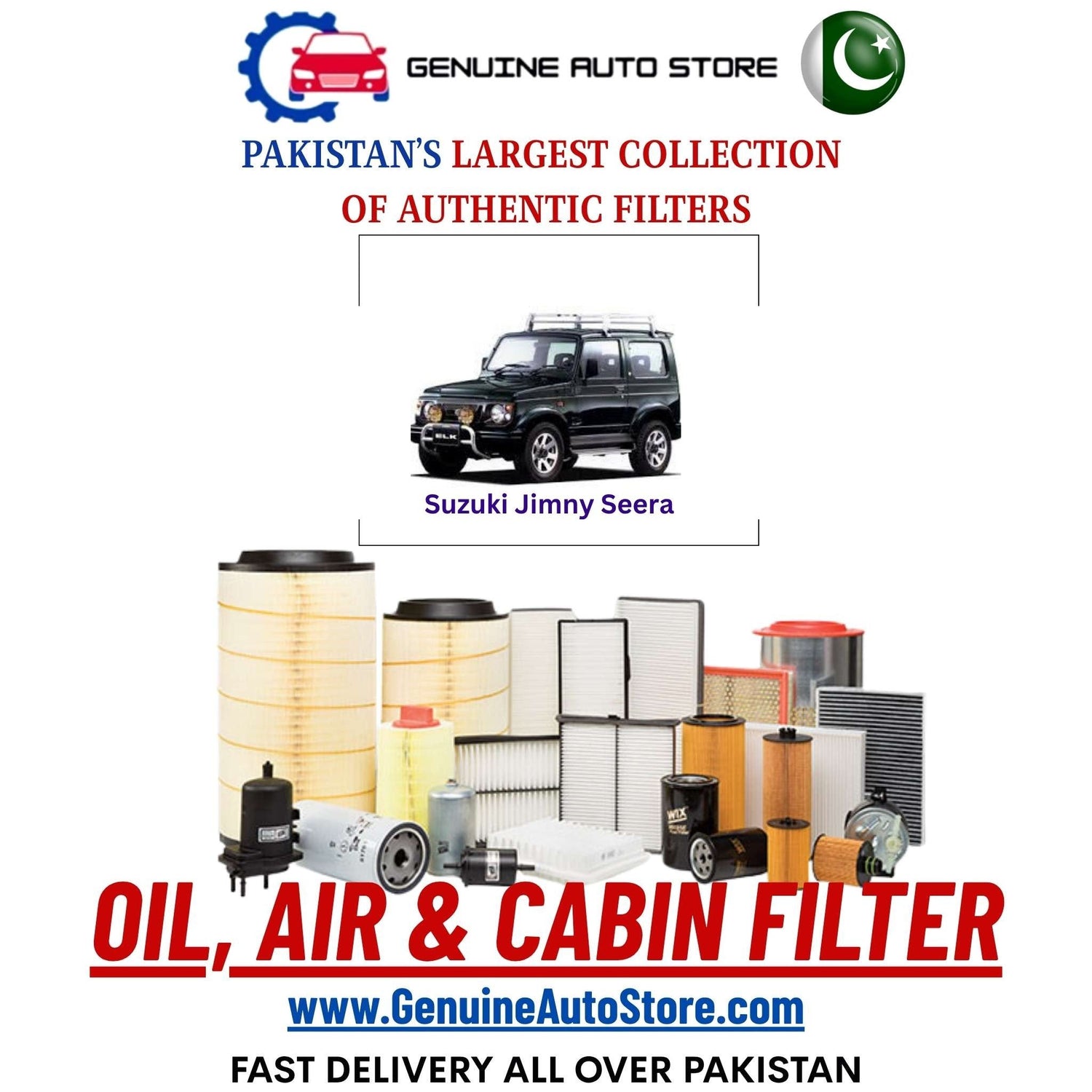 Genuine Suzuki Jimny Seera Filters in Pakistan – Genuine Auto Store