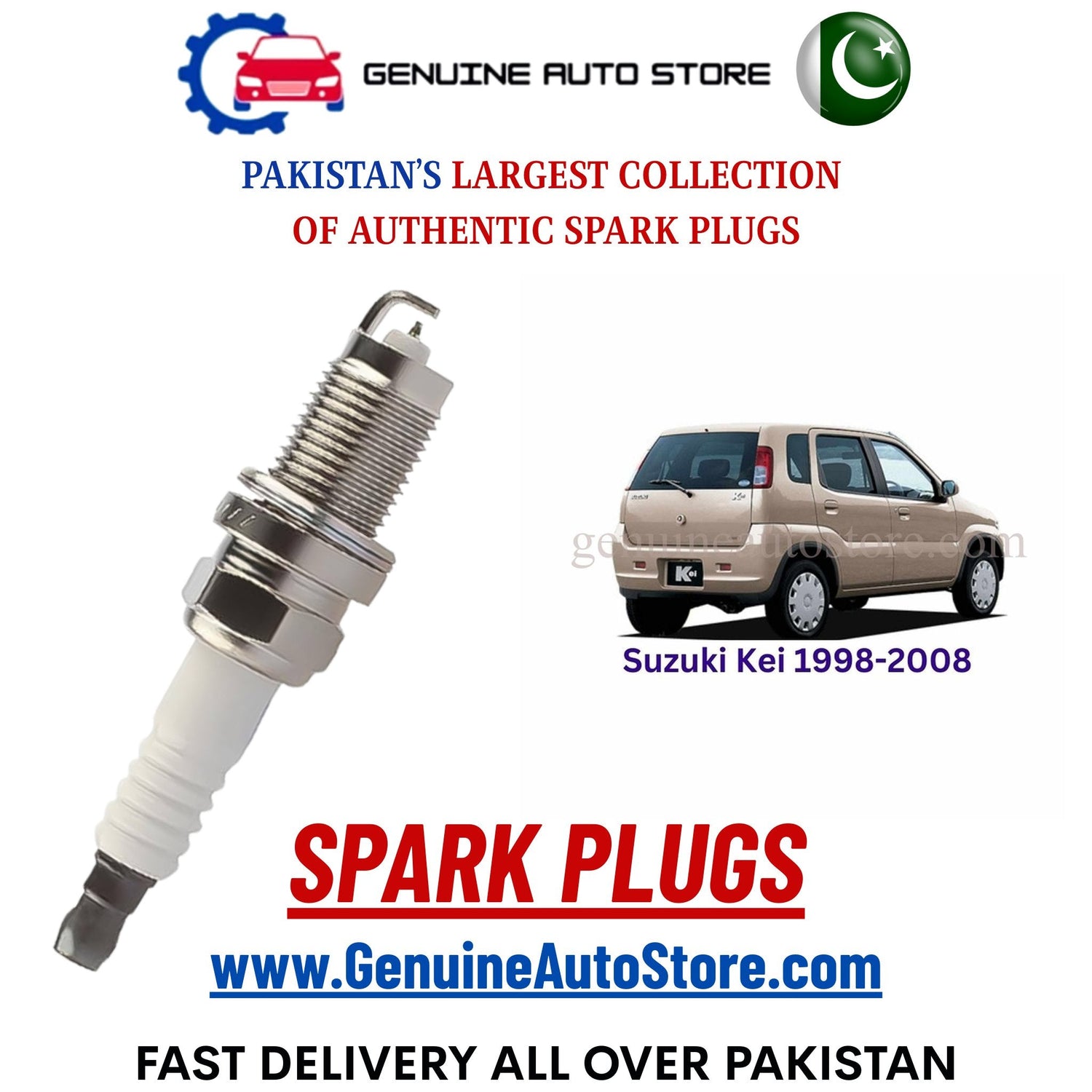 Original Iridium Suzuki Kei 1998-2008 spark plugs in Pakistan