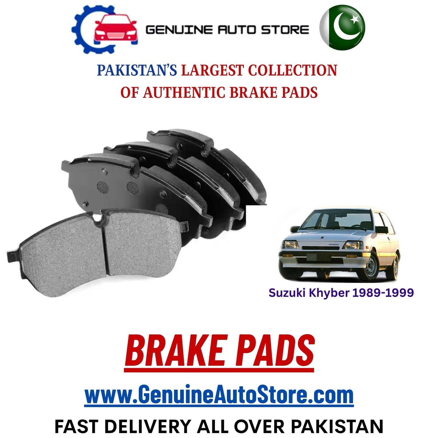 Genuine Suzuki Khyber 1989–1999 Brake Pads in Pakistan – Genuine Auto Store