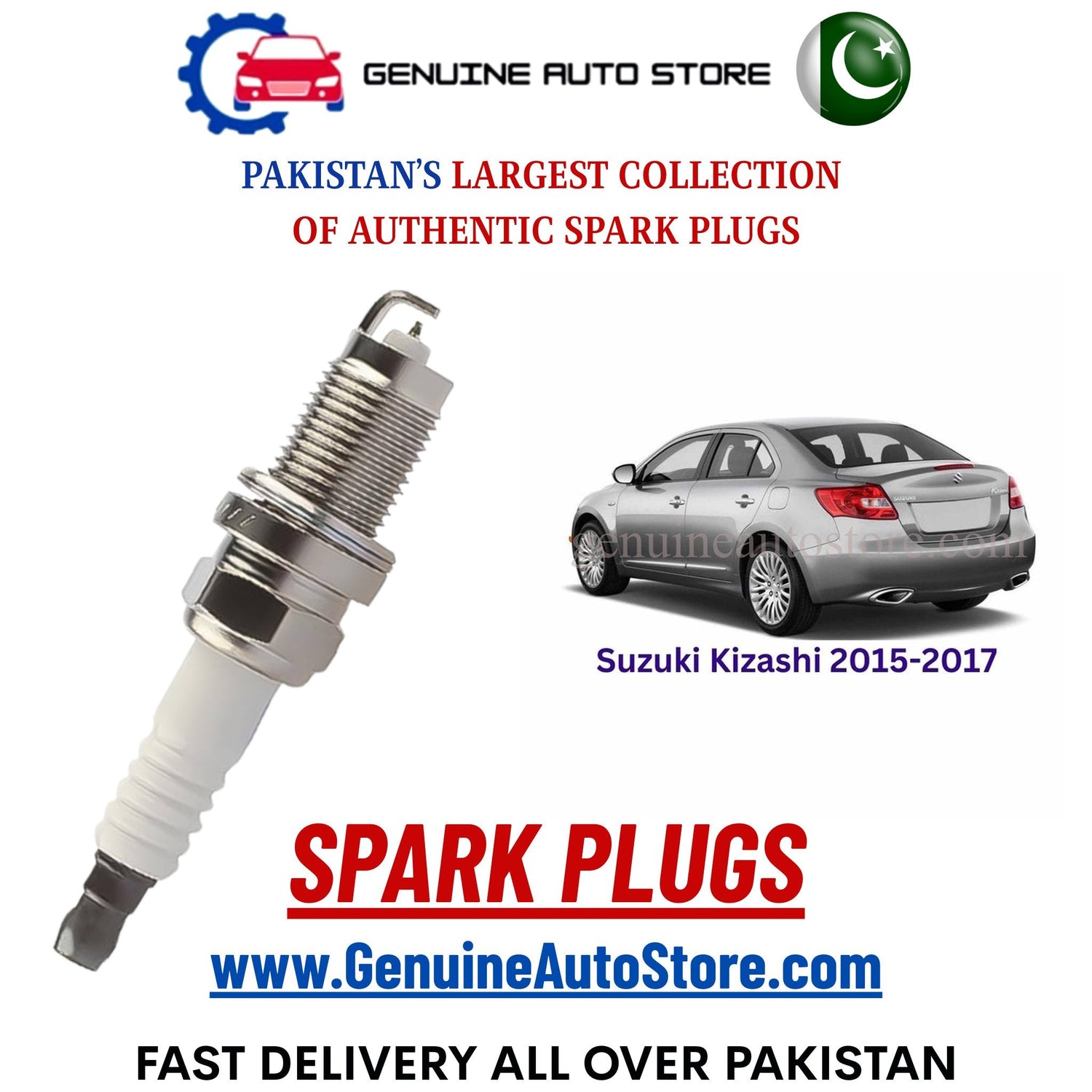 Original Iridium Suzuki Kizashi 2015-2017 spark plugs in Pakistan