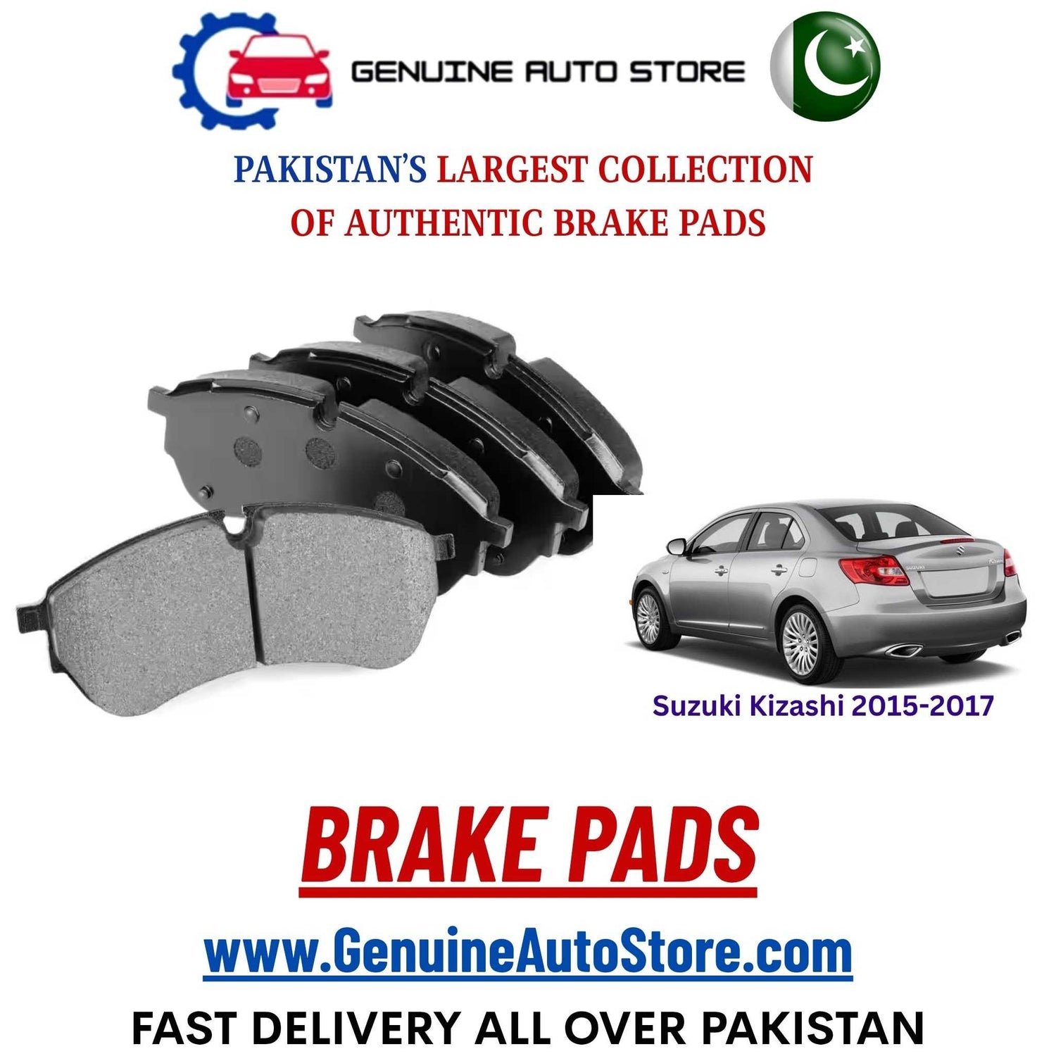 Genuine Suzuki Kizashi 2015–2017 Brake Pads in Pakistan – Genuine Auto Store