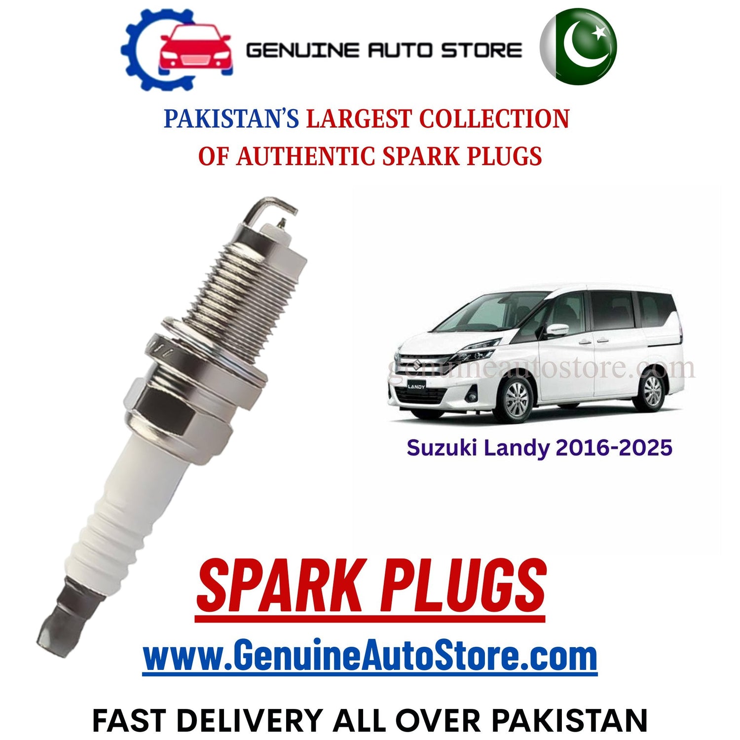 Original Iridium Suzuki Landy 2016-2025 spark plugs in Pakistan
