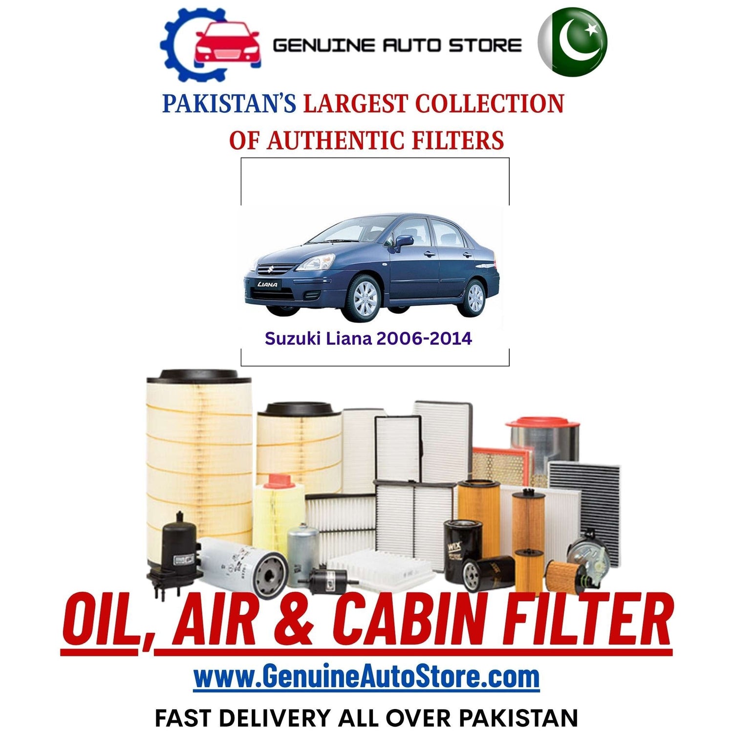 Genuine Suzuki Liana 2006–2014 Filters in Pakistan – Genuine Auto Store