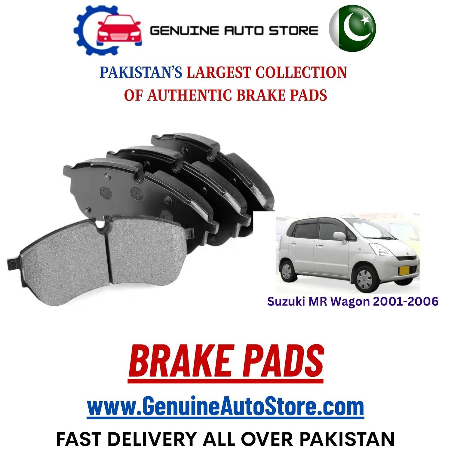 Genuine Suzuki MR Wagon 2001–2006 Brake Pads in Pakistan – Genuine Auto Store