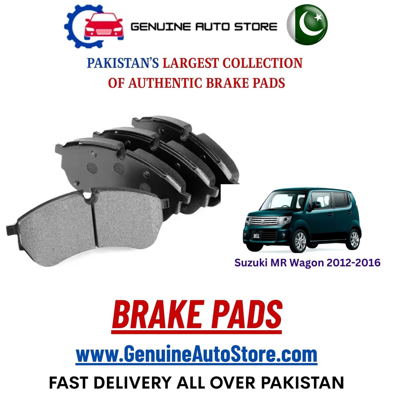 Genuine Suzuki MR Wagon 2012–2016 Brake Pads in Pakistan – Genuine Auto Store