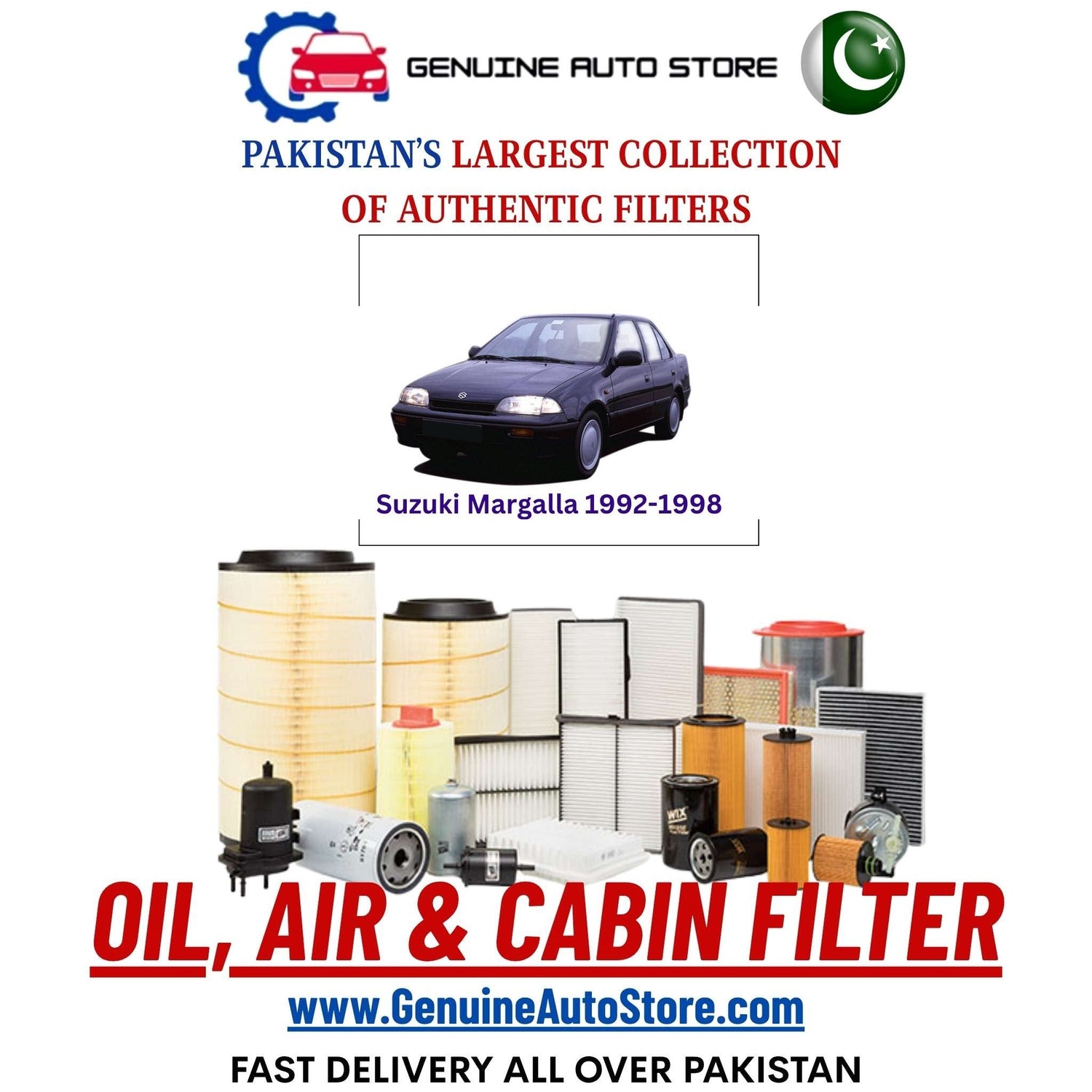 Genuine Suzuki Margalla 1992–1998 Filters in Pakistan – Genuine Auto Store