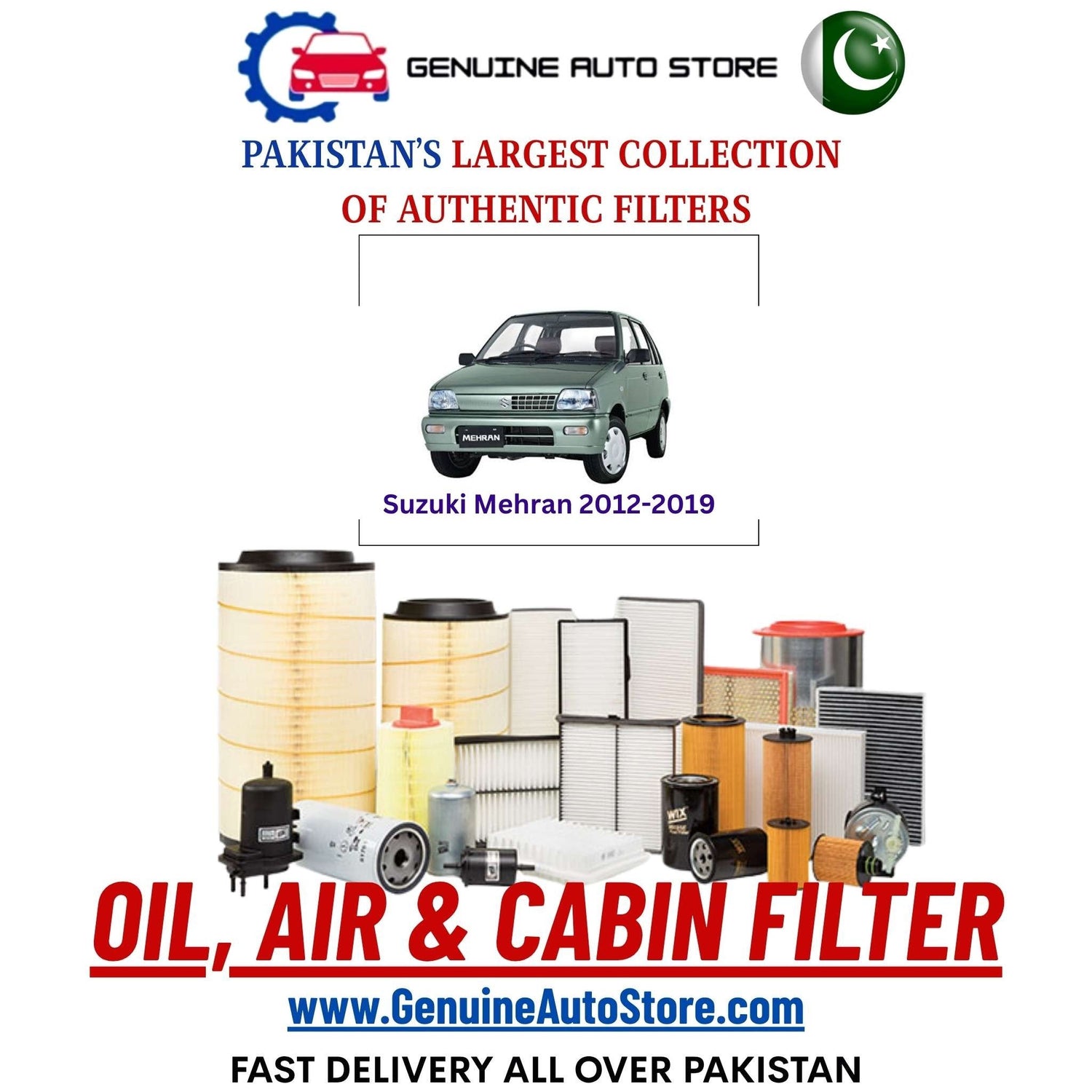 Genuine Suzuki Mehran 2012–2019 Filters in Pakistan – Genuine Auto Store
