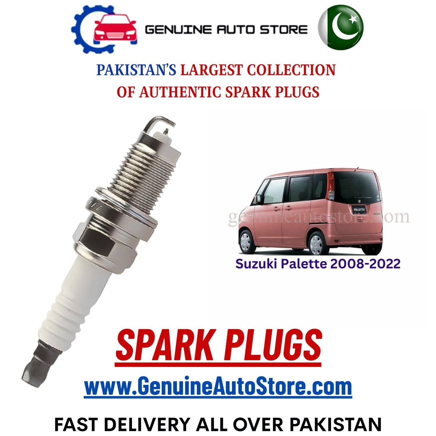 Original Iridium Suzuki Palette 2008-2022 spark plugs in Pakistan