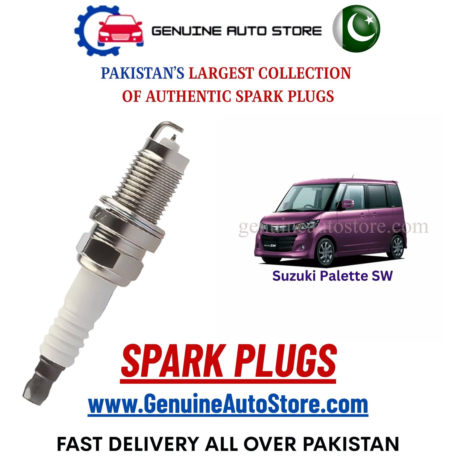 Original Iridium Suzuki Palette SW spark plugs in Pakistan
