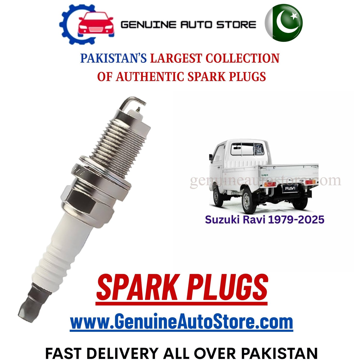 Original Iridium Suzuki Ravi 1979-2025 spark plugs in Pakistan