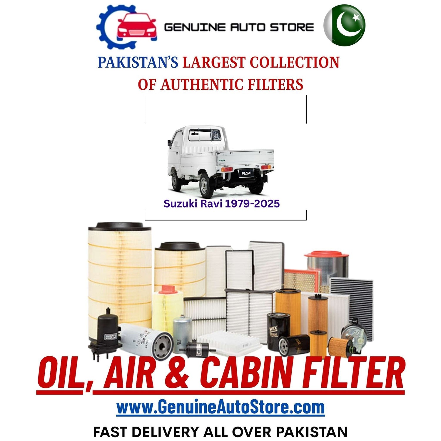 Genuine Suzuki Ravi 1979–2025 Filters in Pakistan – Genuine Auto Store