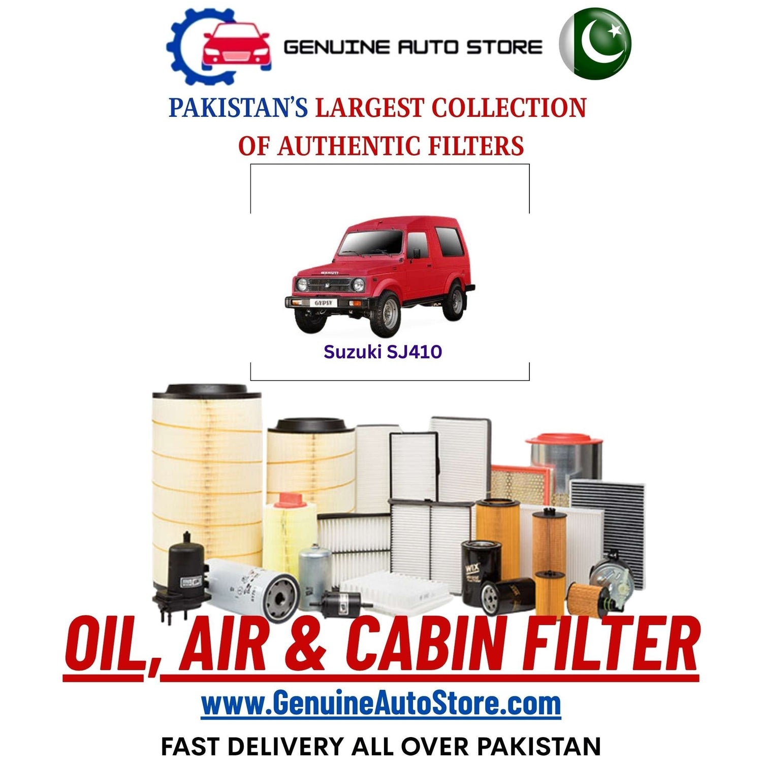 Genuine Suzuki SJ410 Filters in Pakistan – Genuine Auto Store