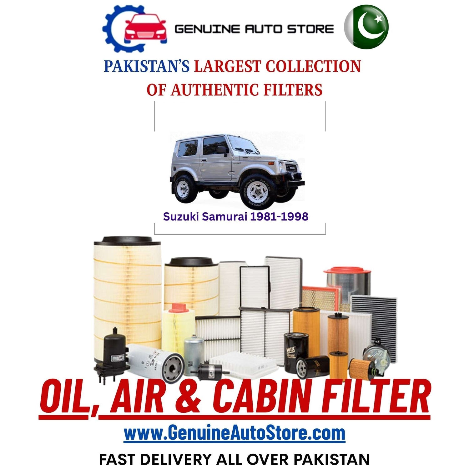 Genuine Suzuki Samurai 1981–1998 Filters in Pakistan – Genuine Auto Store