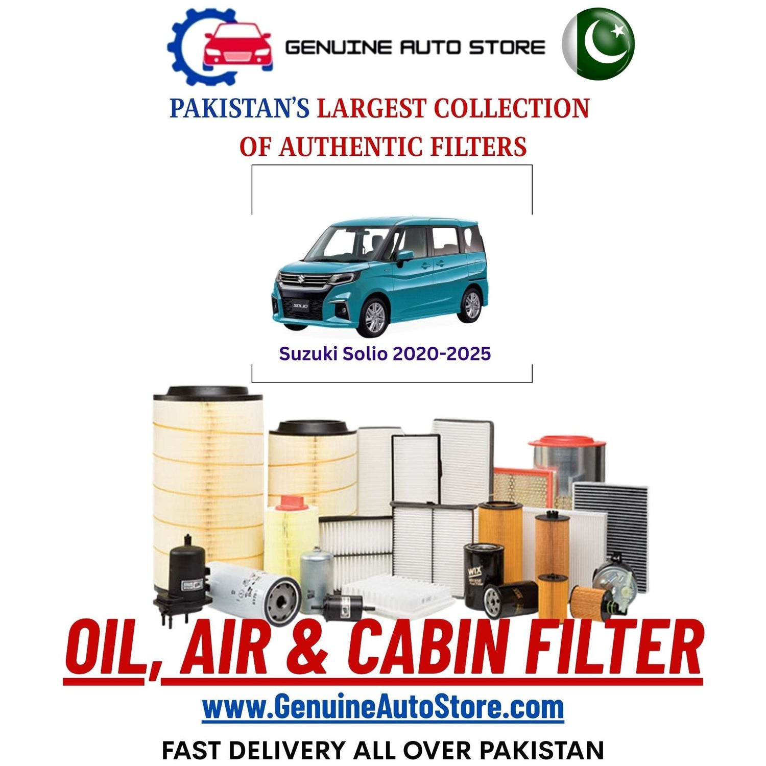 Genuine Suzuki Solio 2020–2025 Filters in Pakistan – Genuine Auto Store