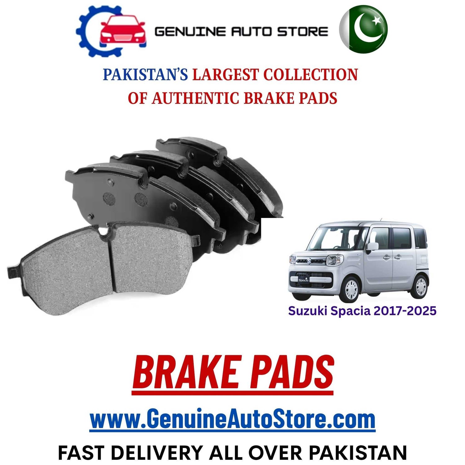 Genuine Suzuki Spacia 2017–2025 Brake Pads in Pakistan – Genuine Auto Store