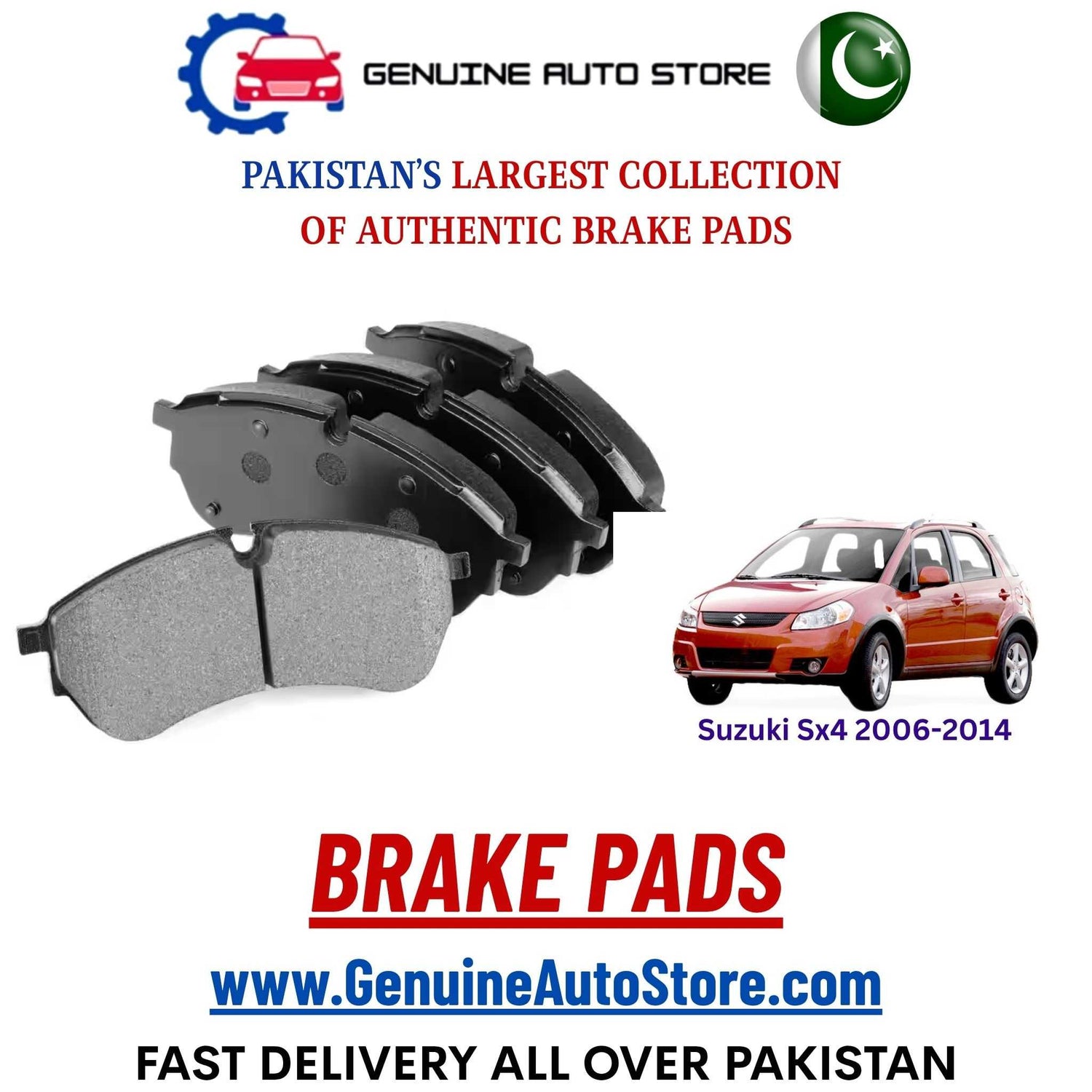 Genuine Suzuki Sx4 2006–2014 Brake Pads in Pakistan – Genuine Auto Store