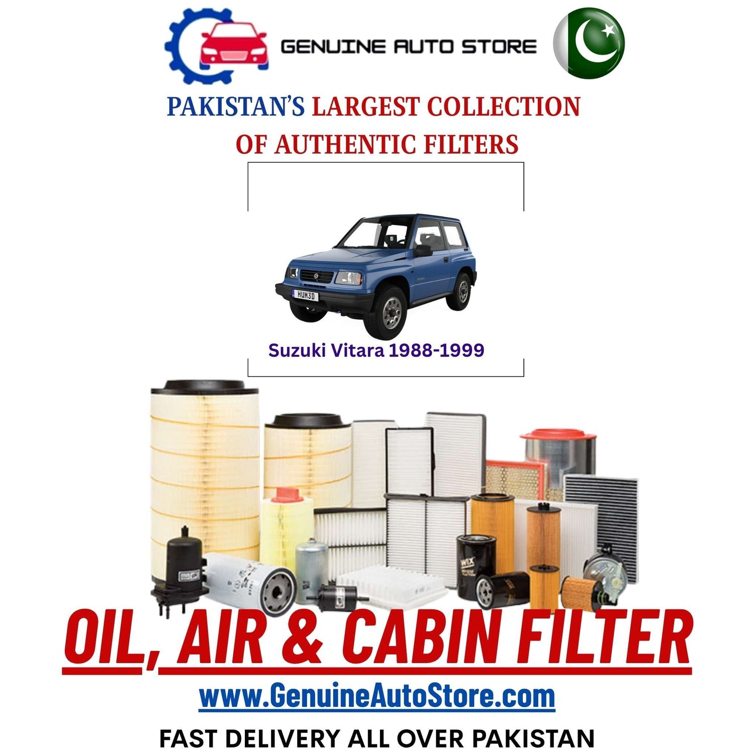 Genuine Suzuki Vitara 1988–1999 Filters in Pakistan – Genuine Auto Store