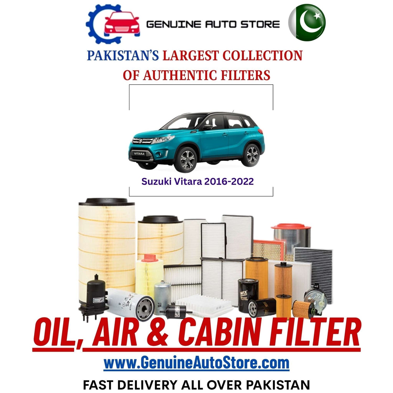 Genuine Suzuki Vitara 2016–2022 Filters in Pakistan – Genuine Auto Store
