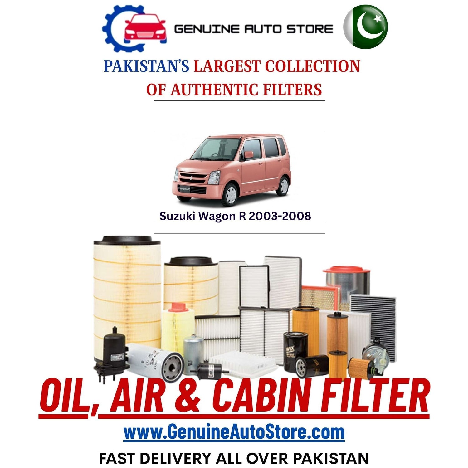 Genuine Suzuki Wagon R 2003–2008 Filters in Pakistan – Genuine Auto Store