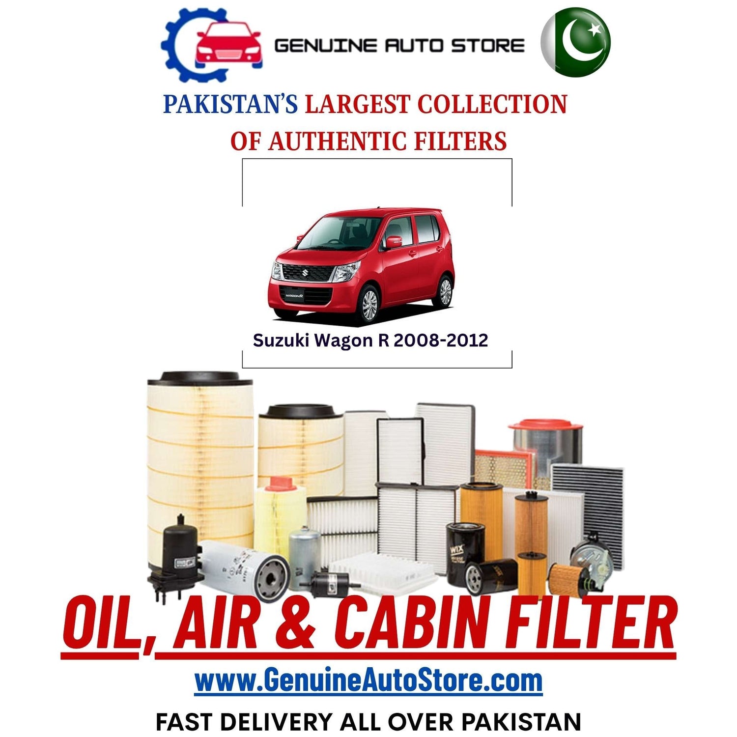 Genuine Suzuki Wagon R 2008–2012 Filters in Pakistan – Genuine Auto Store