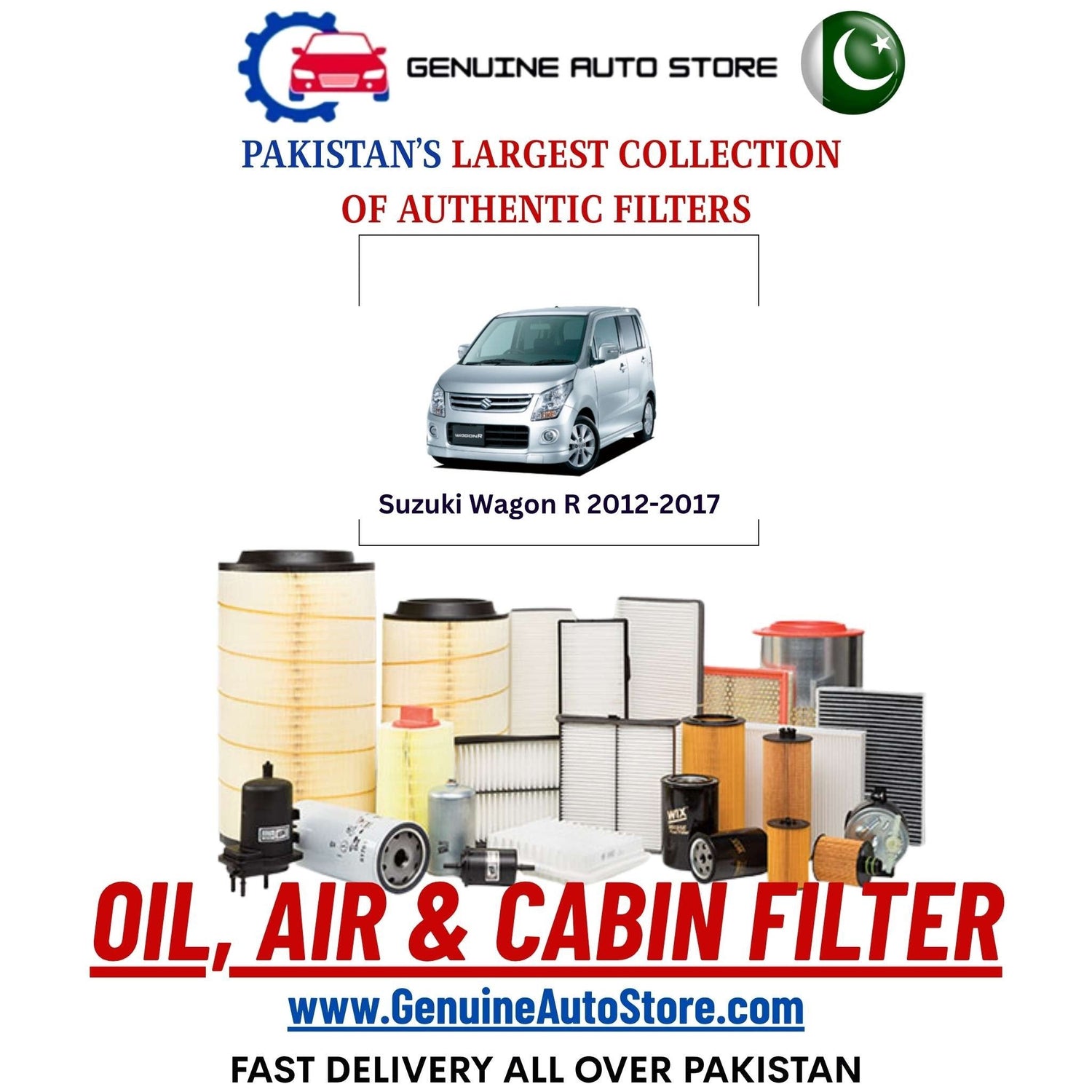 Genuine Suzuki Wagon R 2012–2017 Filters in Pakistan – Genuine Auto Store