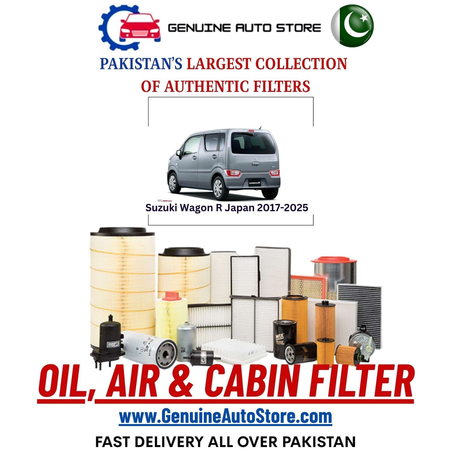 Genuine Suzuki Wagon R Japan 2017–2025 Filters in Pakistan – Genuine Auto Store