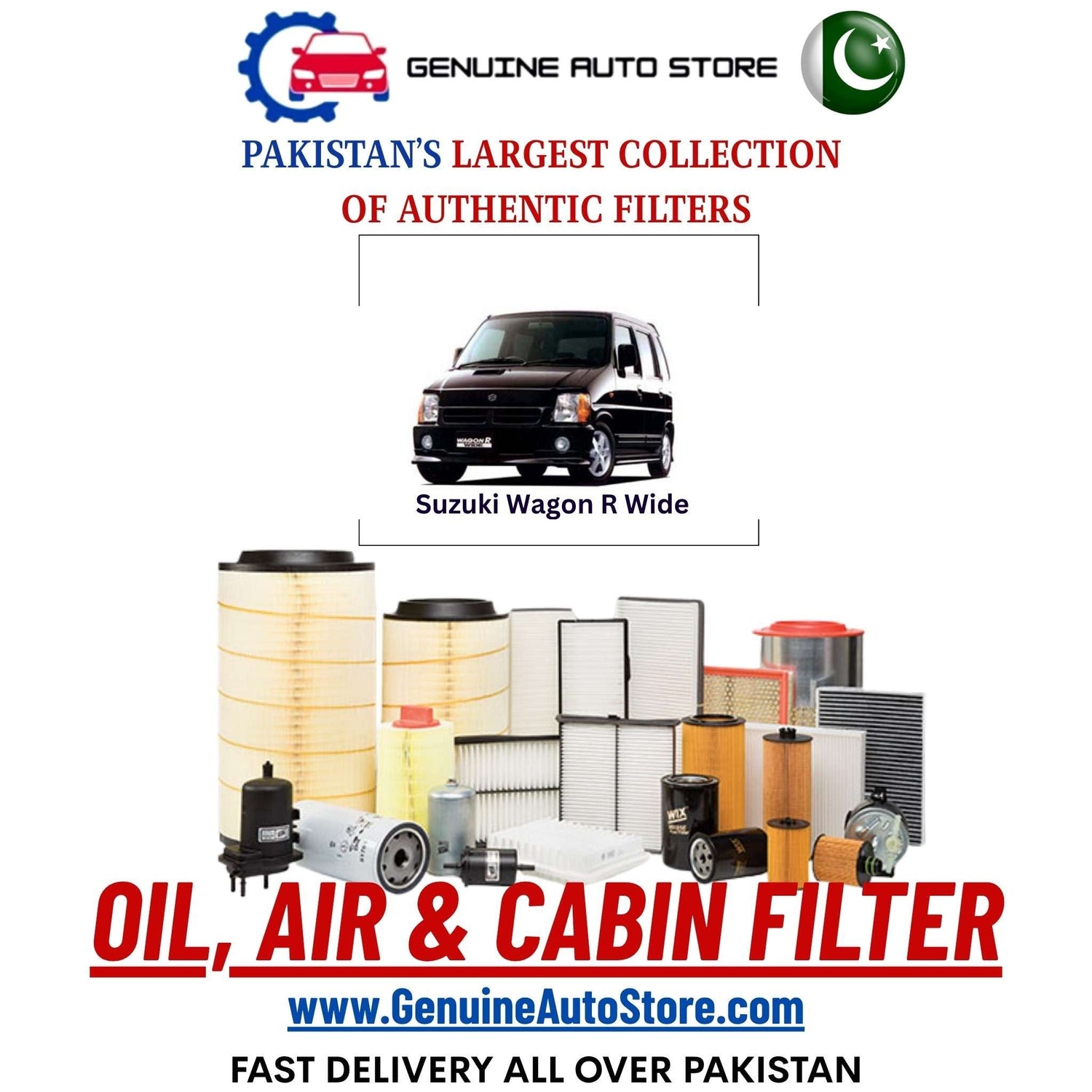 Genuine Suzuki Wagon R Wide Filters in Pakistan – Genuine Auto Store