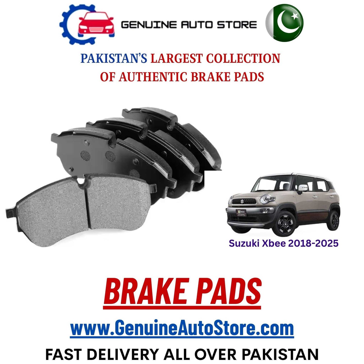 Genuine Suzuki Xbee 2018–2025 Brake Pads in Pakistan – Genuine Auto Store